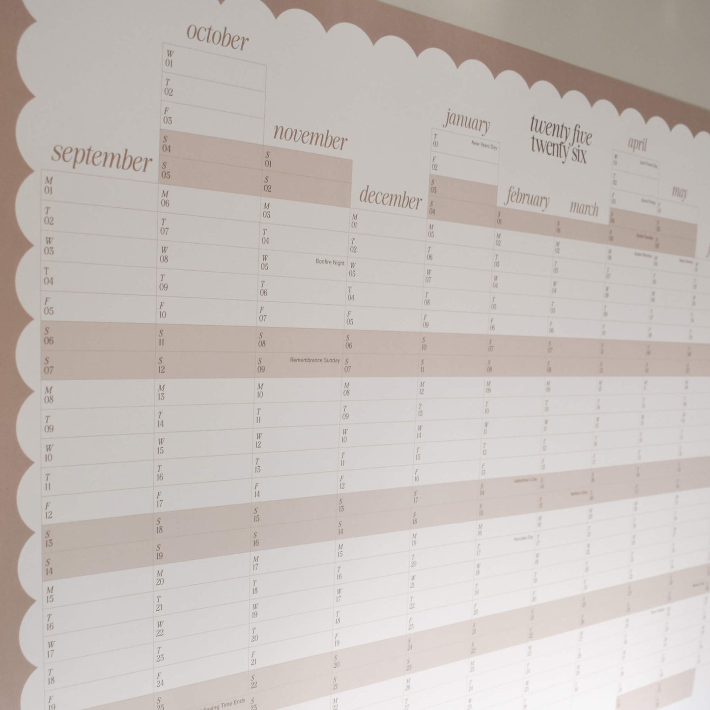 2025/26 Academic Year Wall Planner