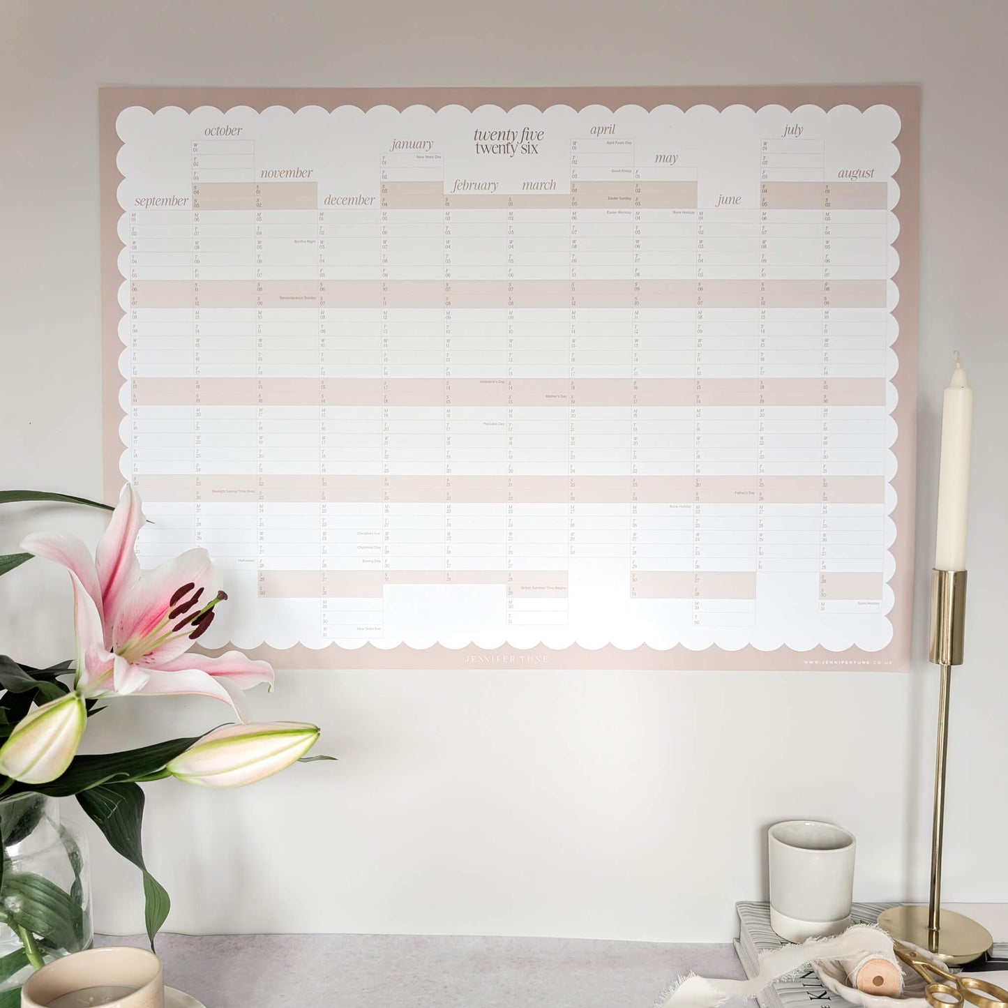 2025/26 Academic Year Wall Planner