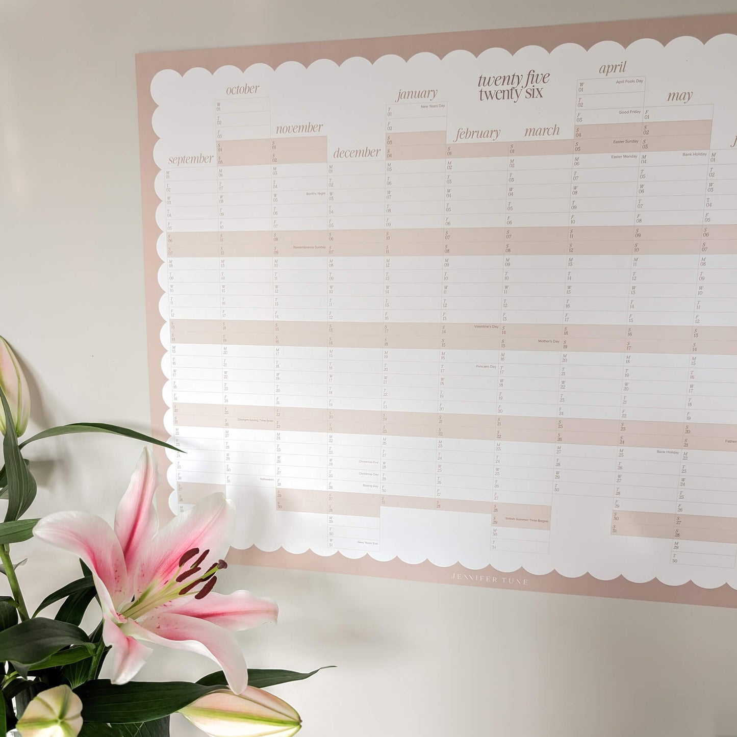 2025/26 Academic Year Wall Planner