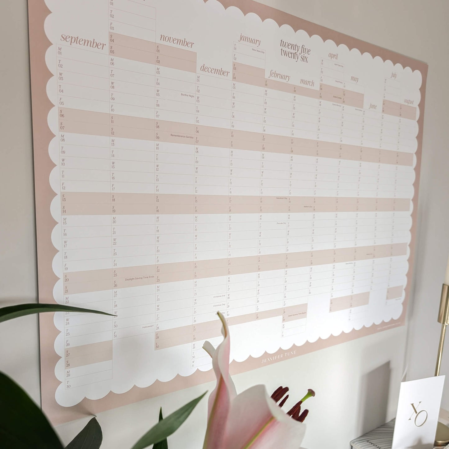 2025/26 Academic Year Wall Planner