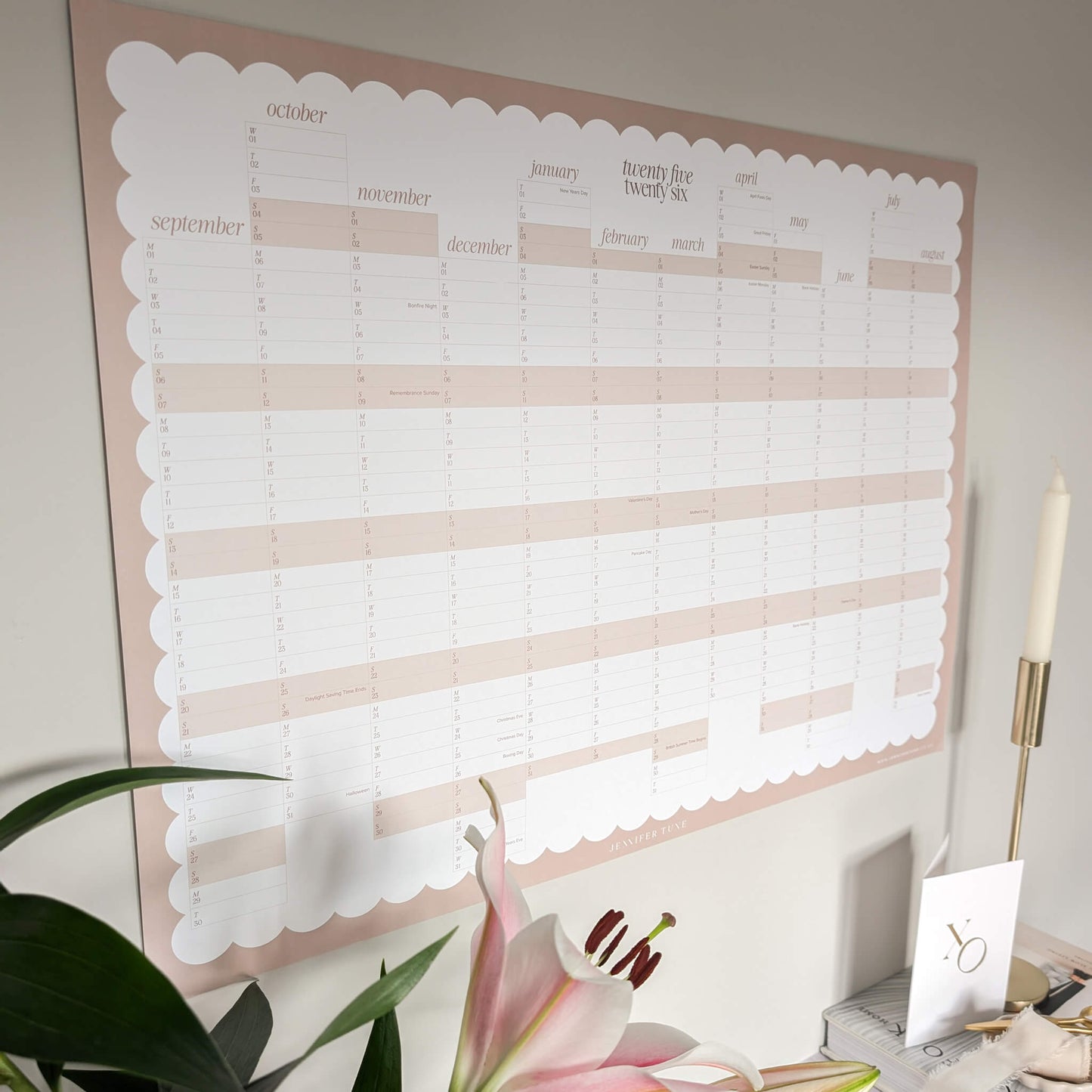 2025/26 Academic Year Wall Planner