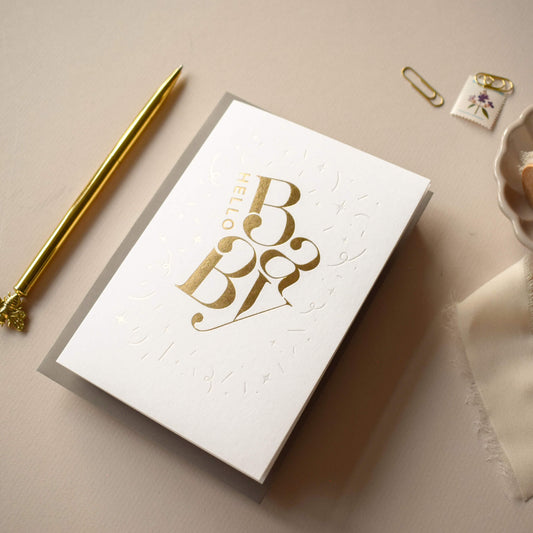 Gold Foil New Baby Card