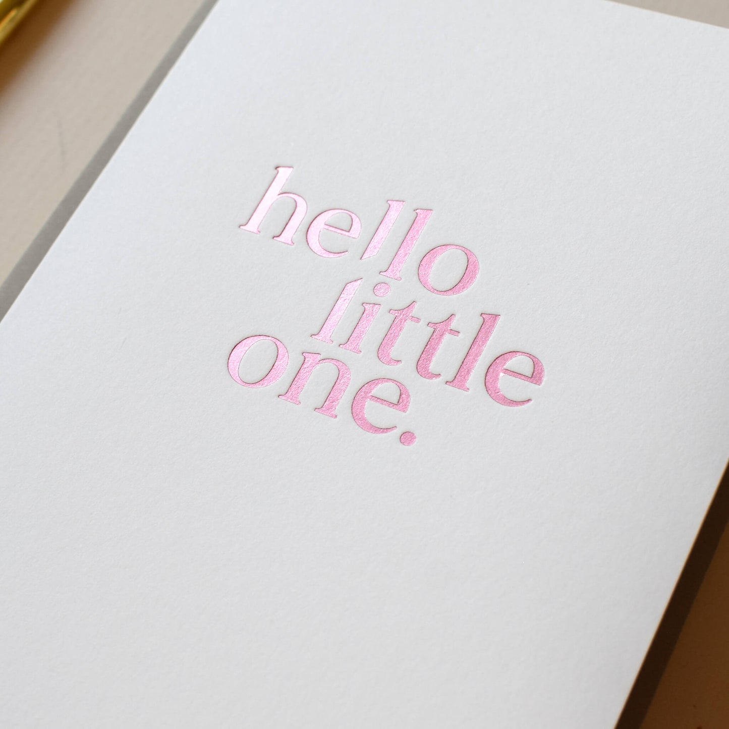 Hello Little One, Pink New Baby Card