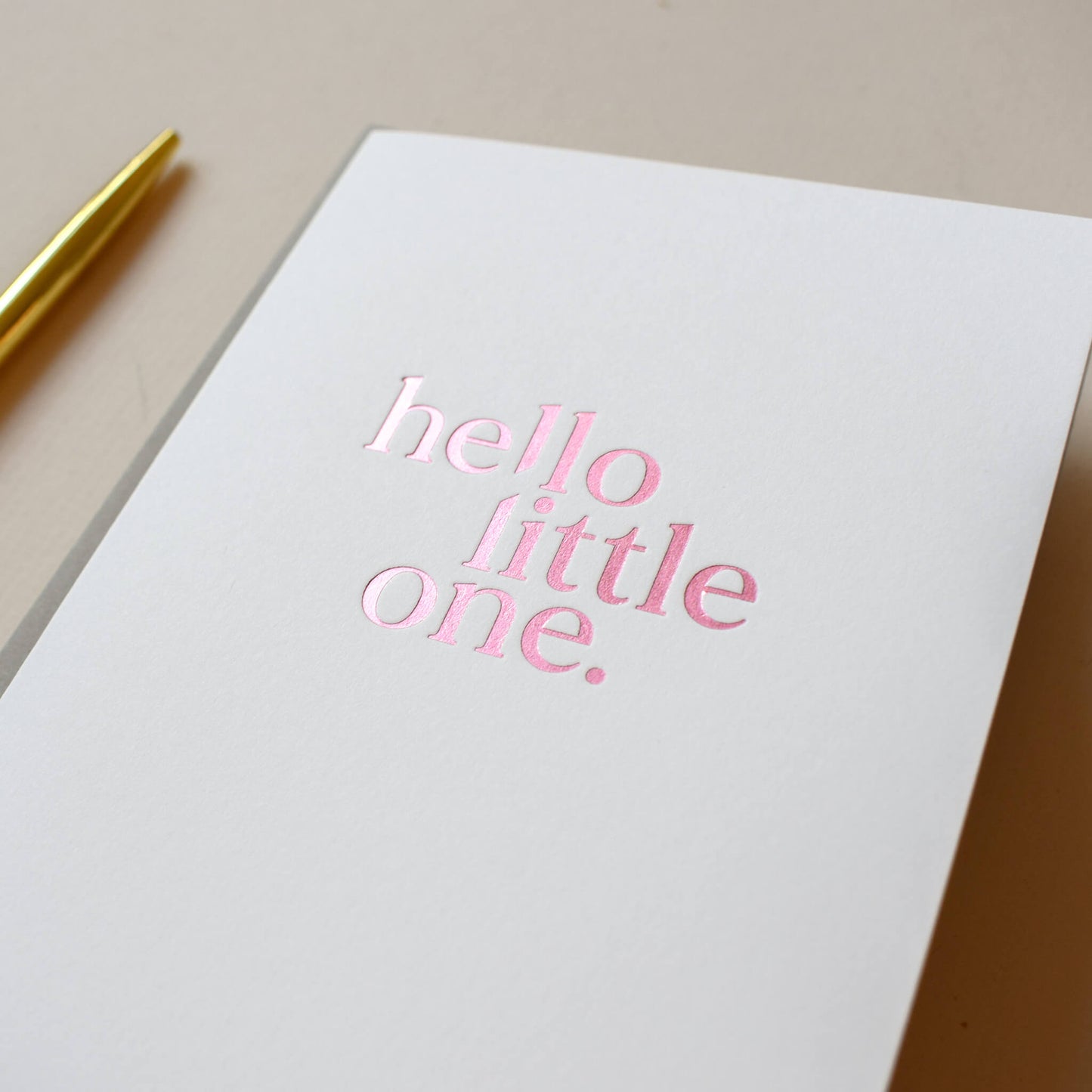 Hello Little One, Pink New Baby Card