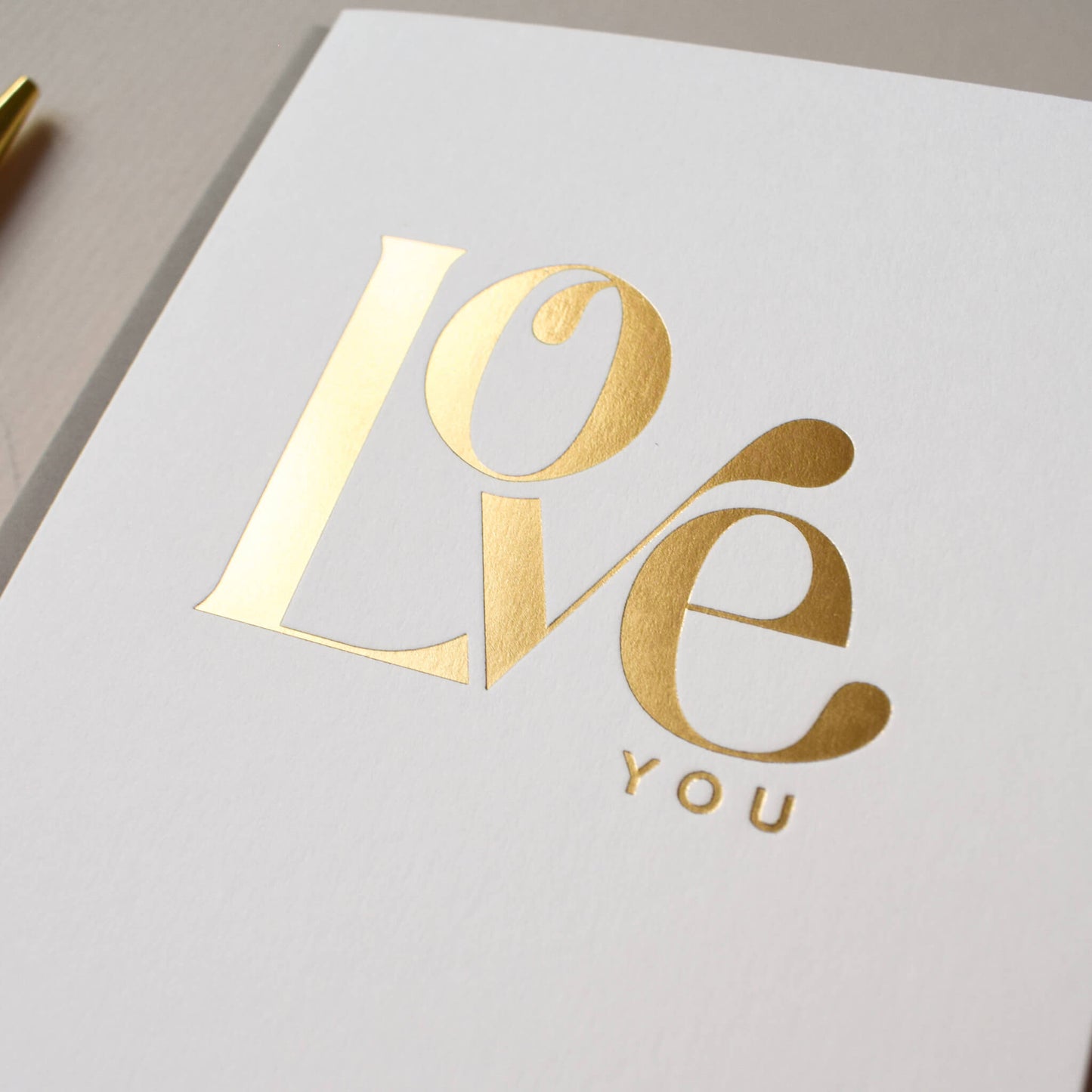 Love You Hot Foil Card