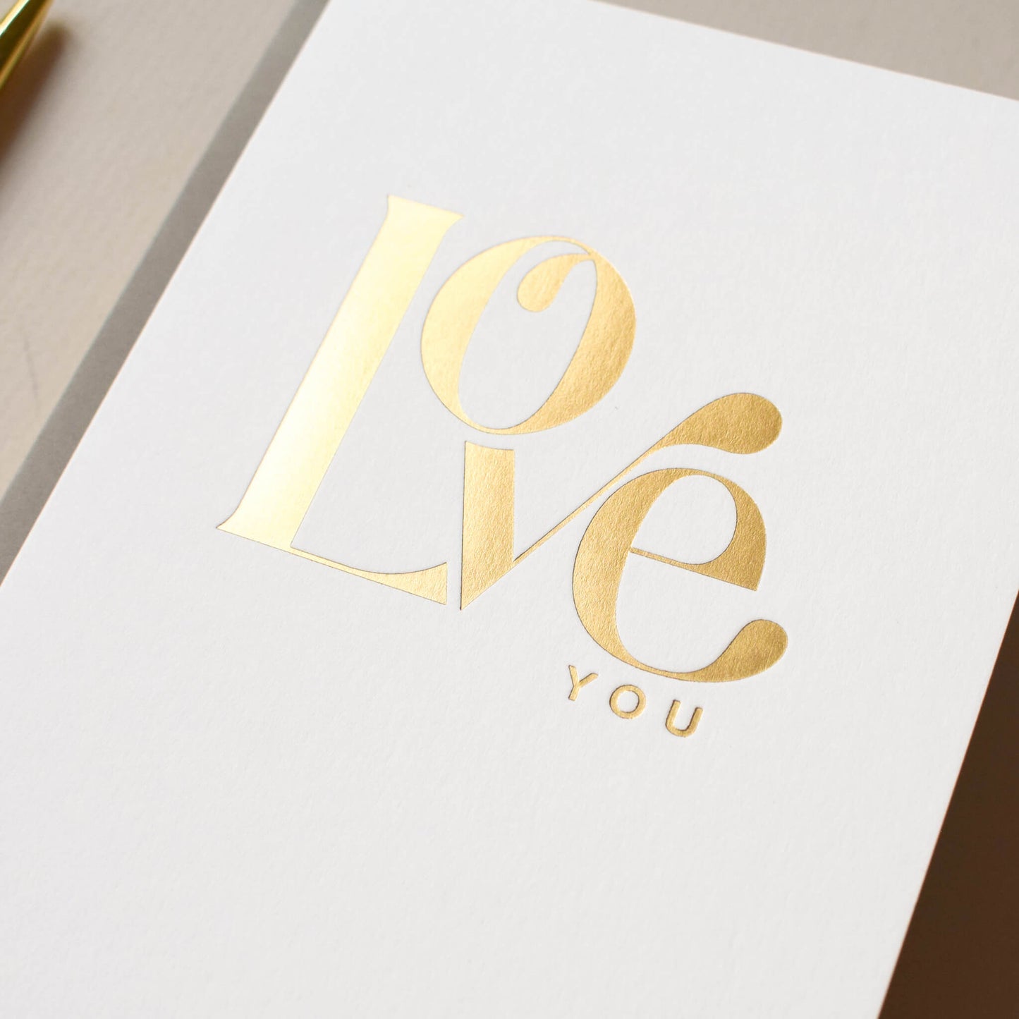 Love You Hot Foil Card