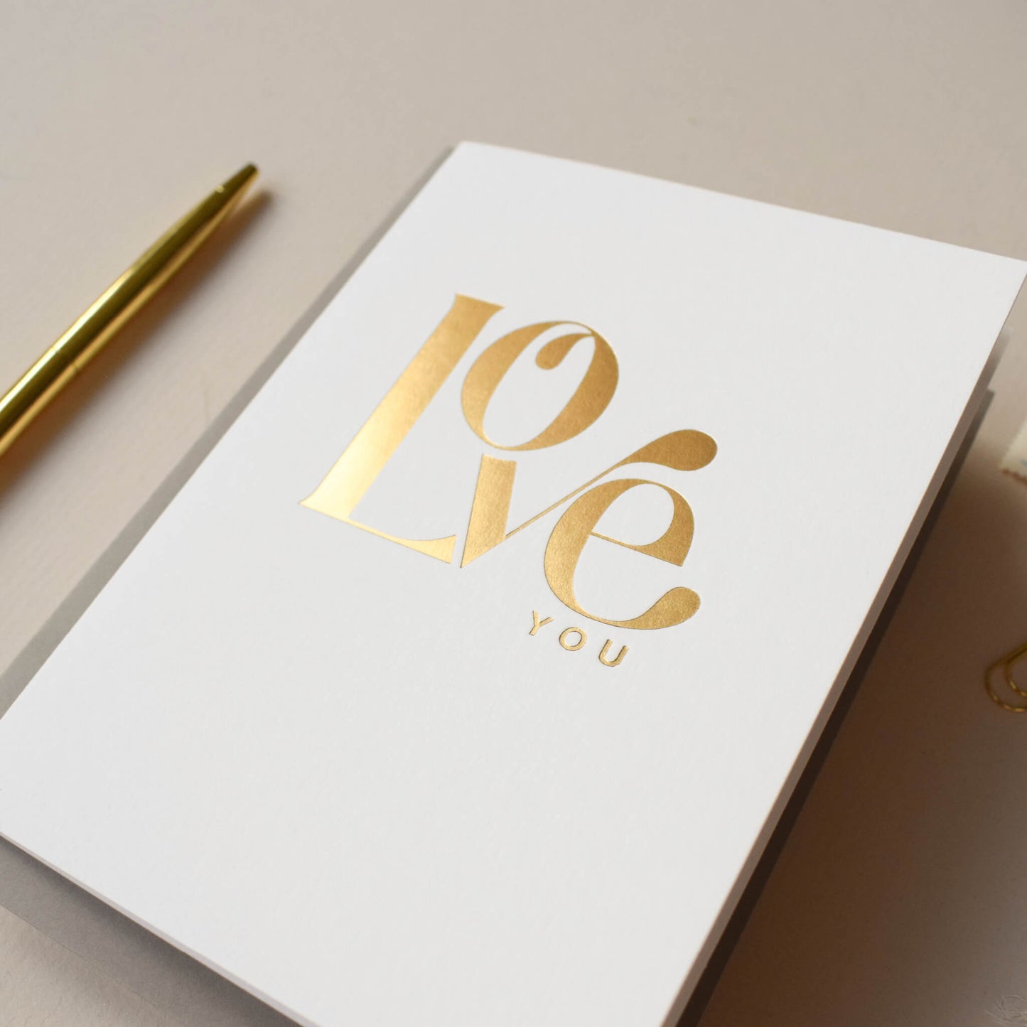 Love You Hot Foil Card