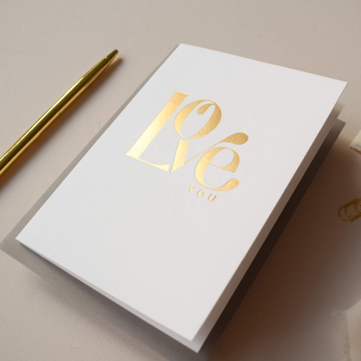 Love You Hot Foil Card