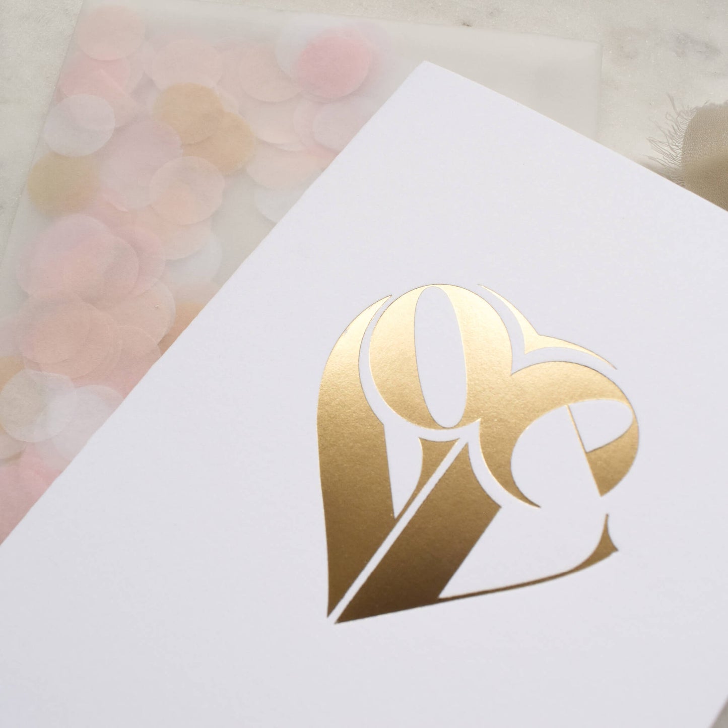Love Heart Gold Foil Card