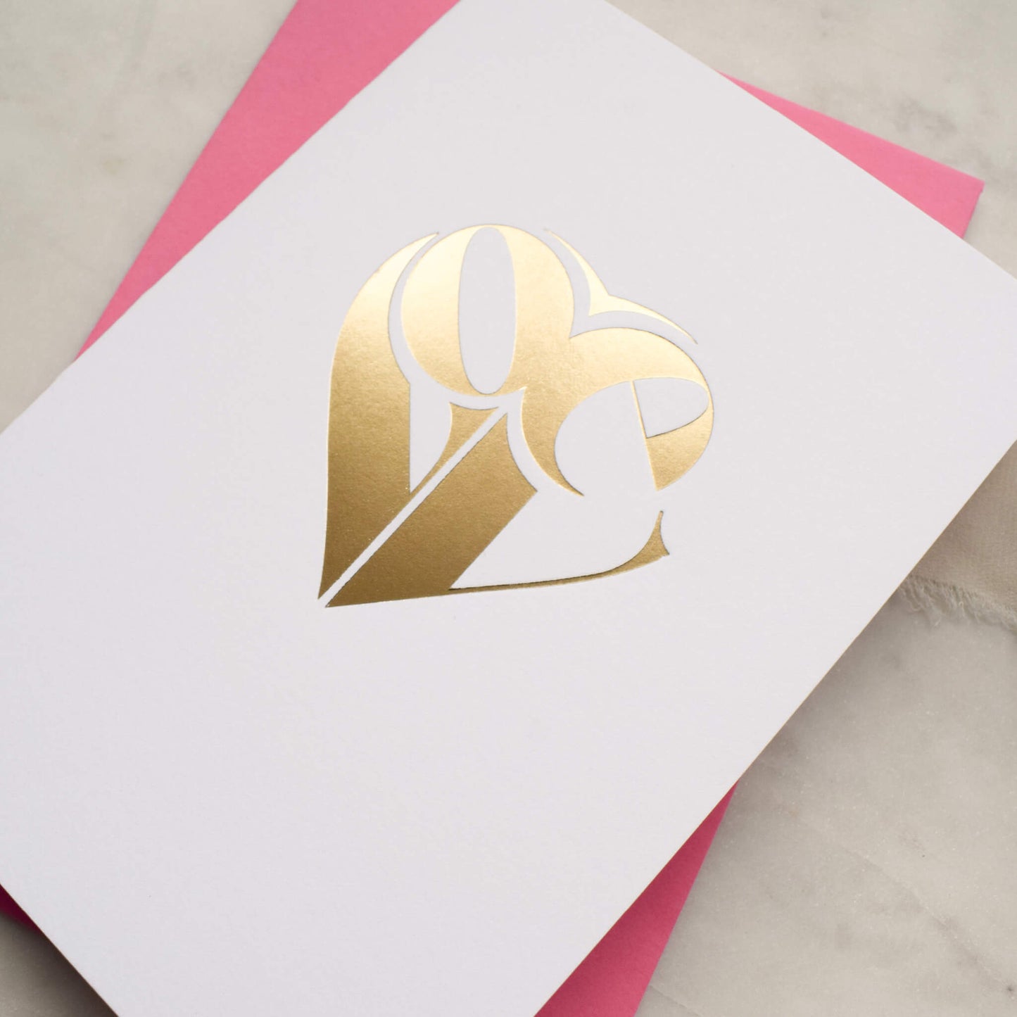 Love Heart Gold Foil Card