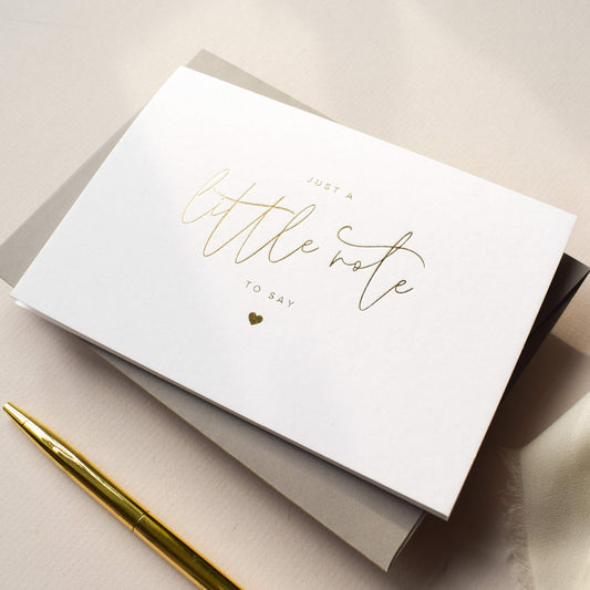 Just A Little Note To Say Card