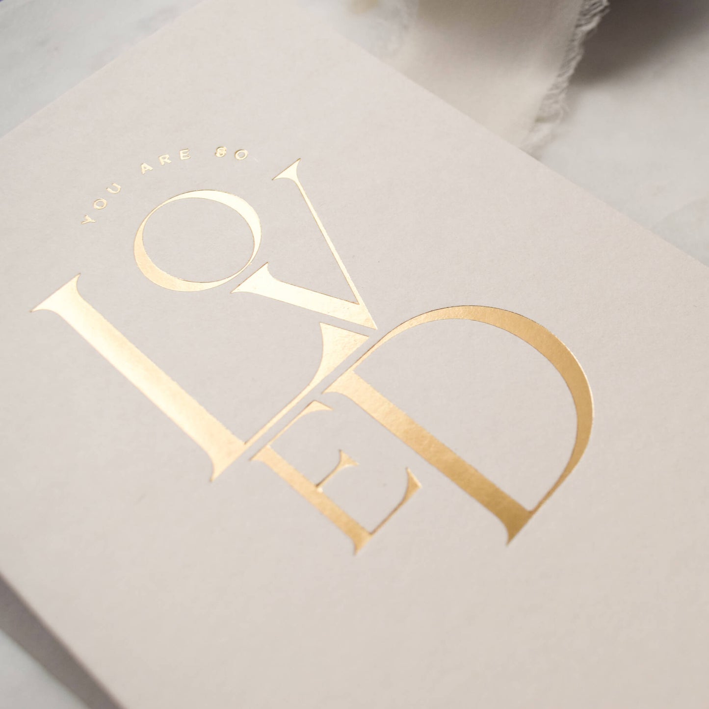 You Are So Loved Card in Gold Foil
