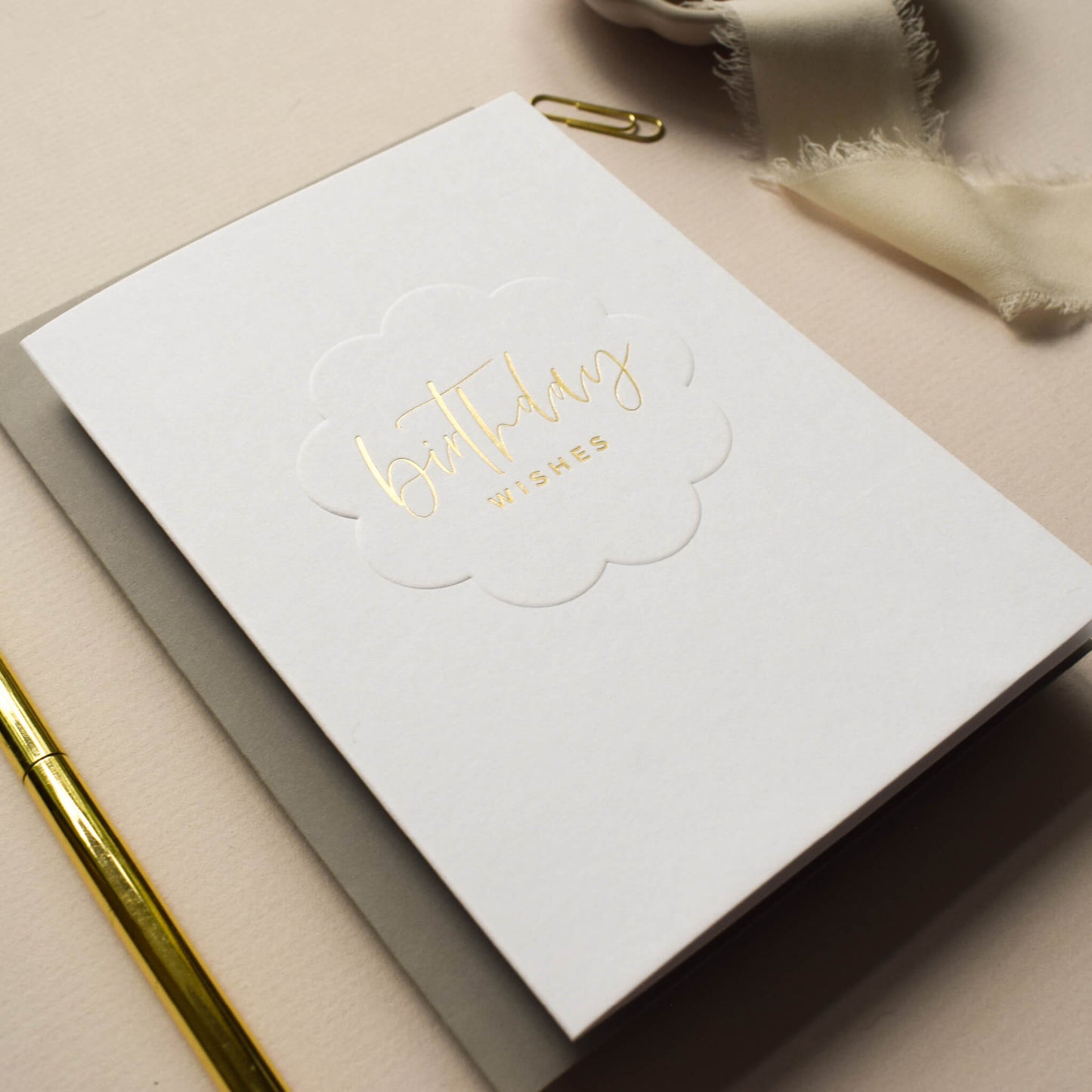 Birthday Wishes Embossed Card