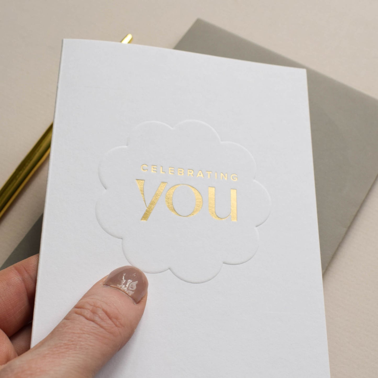 Celebrating You Embossed Card