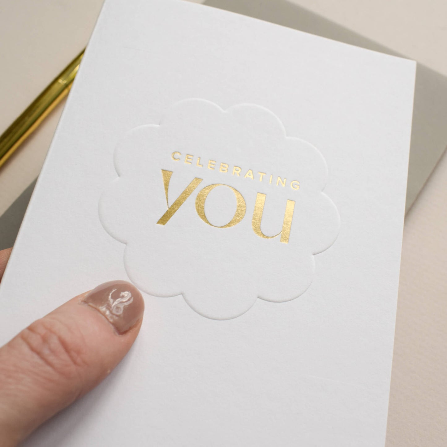 Celebrating You Embossed Card