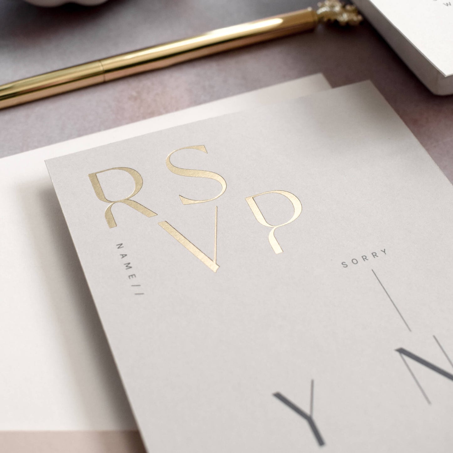 The Reverie RSVP card