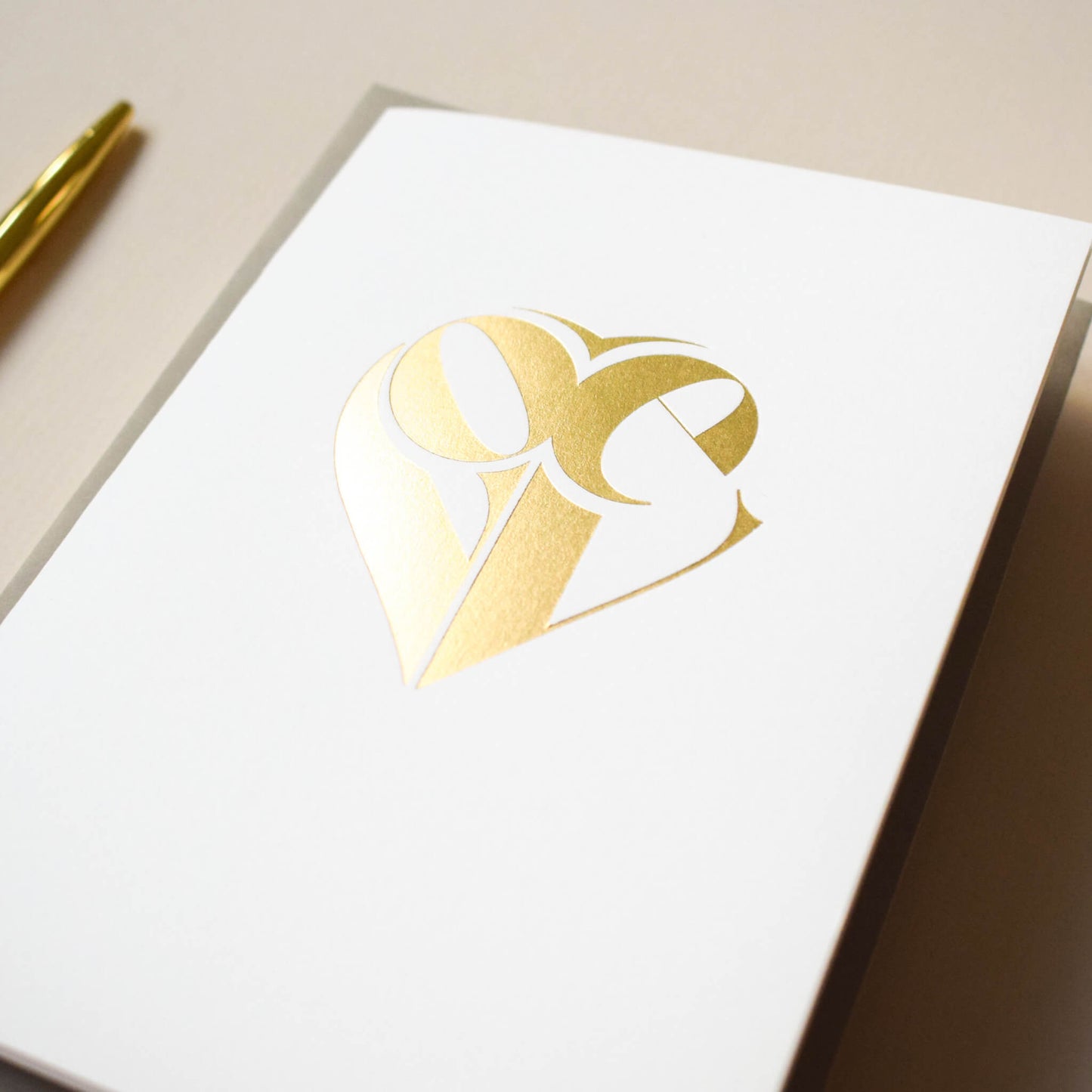 Love Heart Gold Foil Card