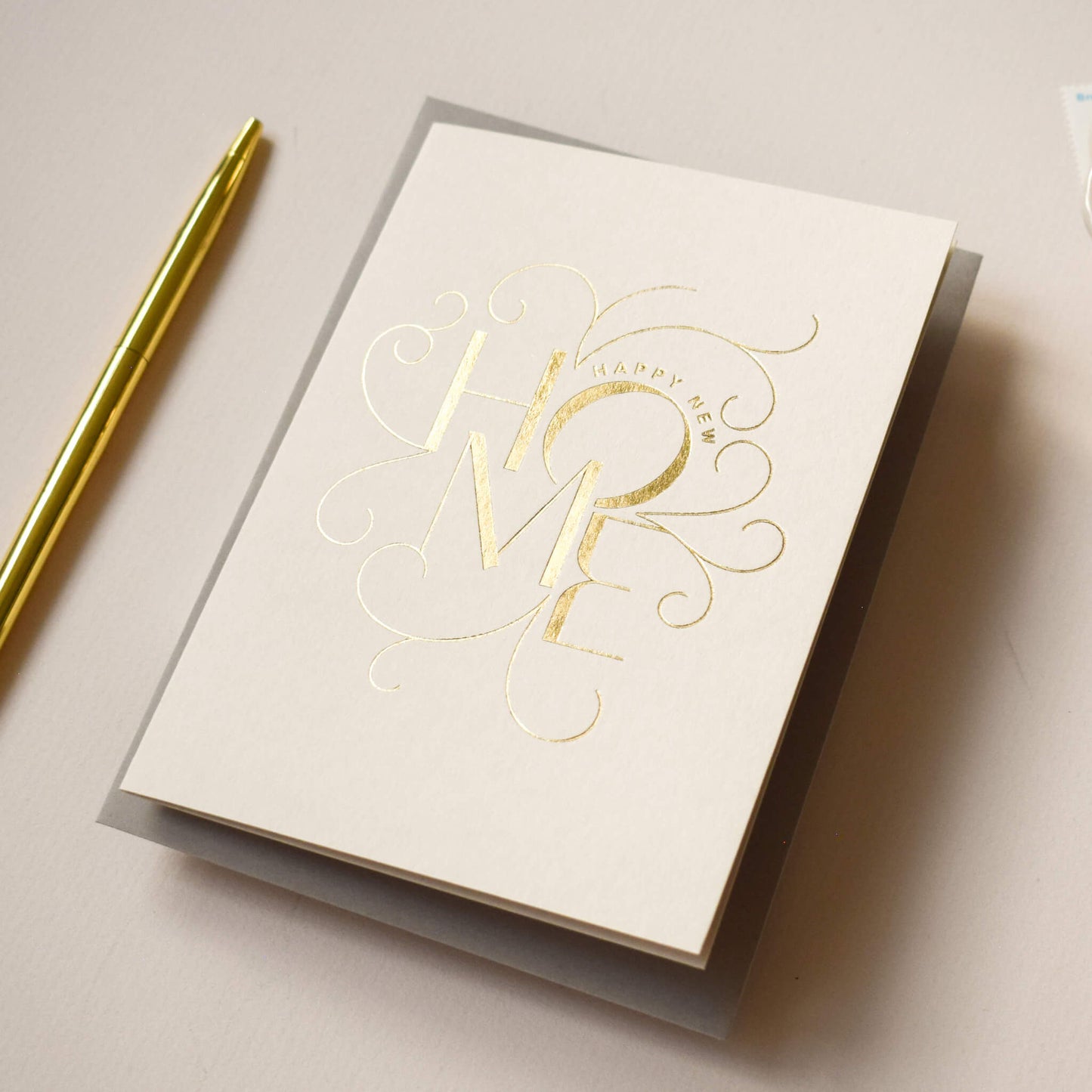 Happy New Home Card, Gold Foil