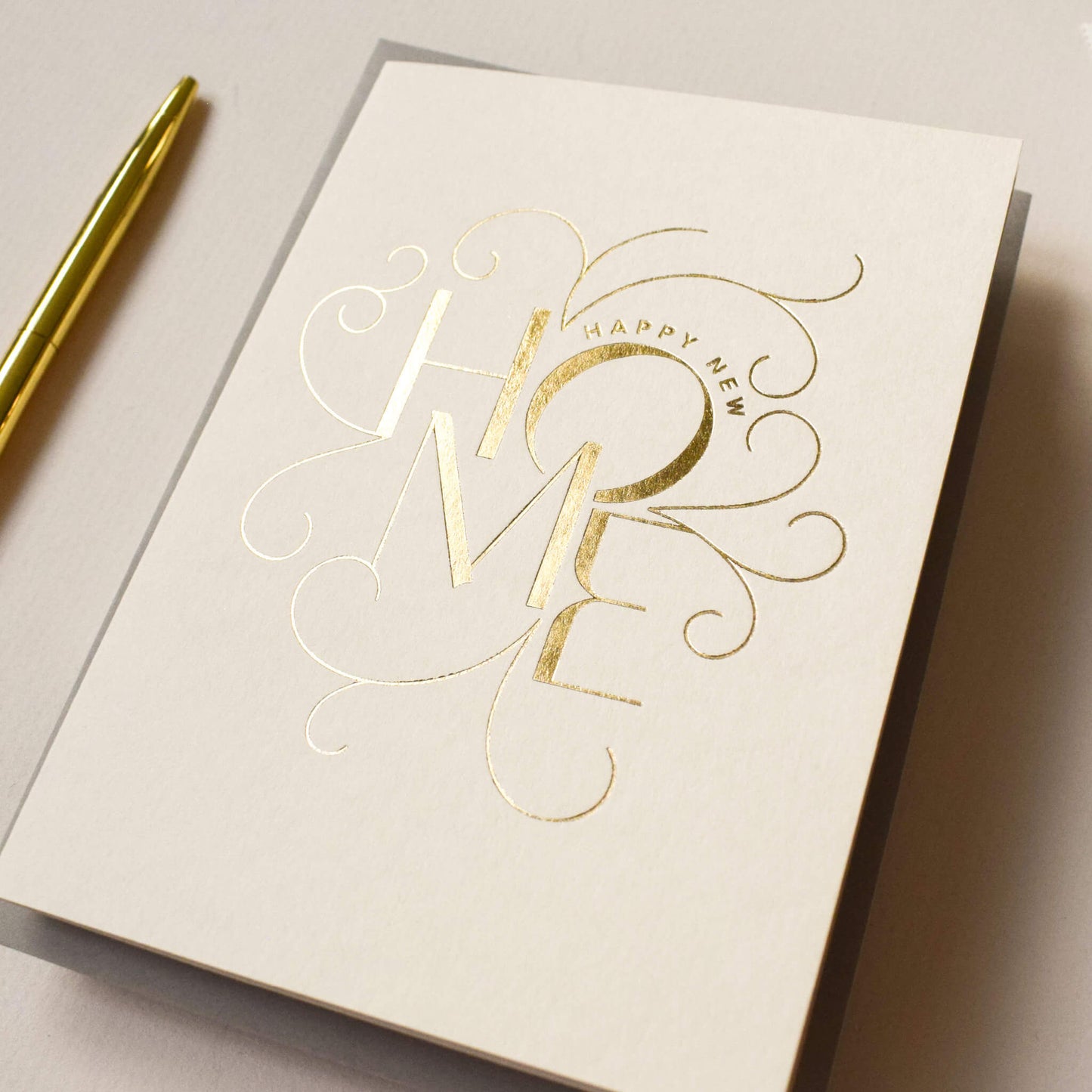 Happy New Home Card, Gold Foil