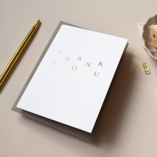 Thank You Card With Copper Foil