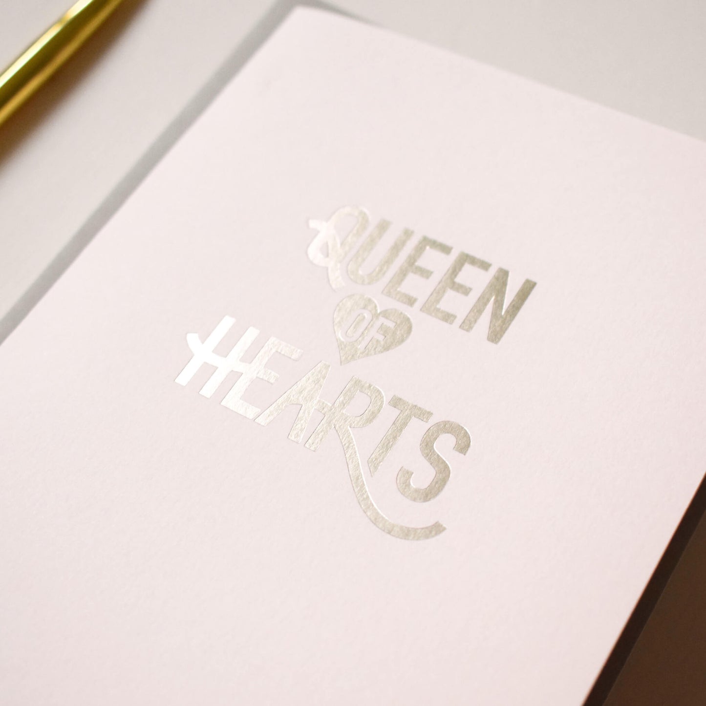 Queen of Hearts Silver Foil Card