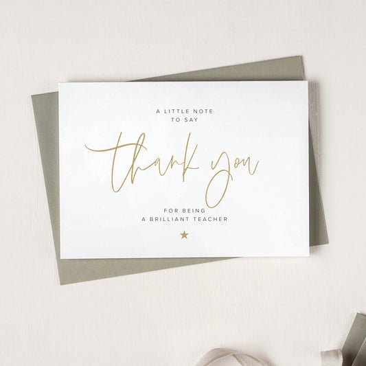 Thank You Teacher Card