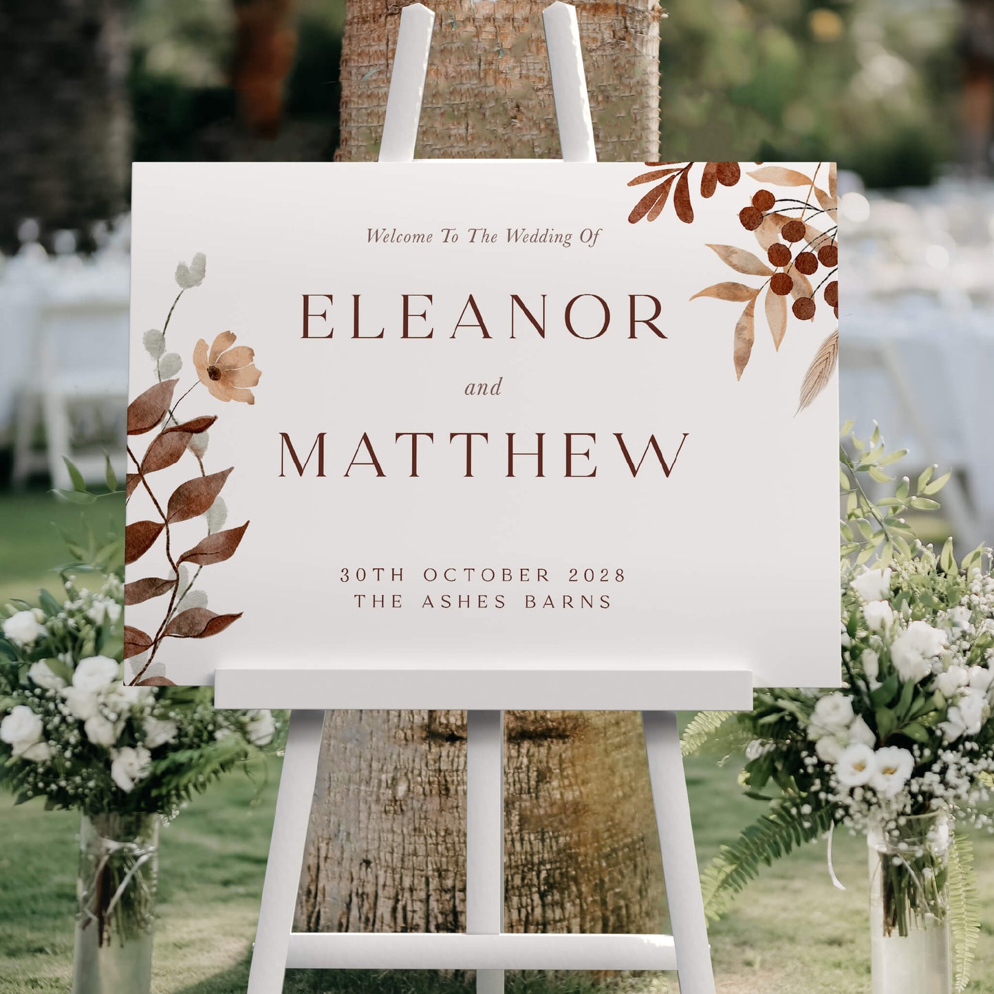 The Boho Verdant Welcome Sign