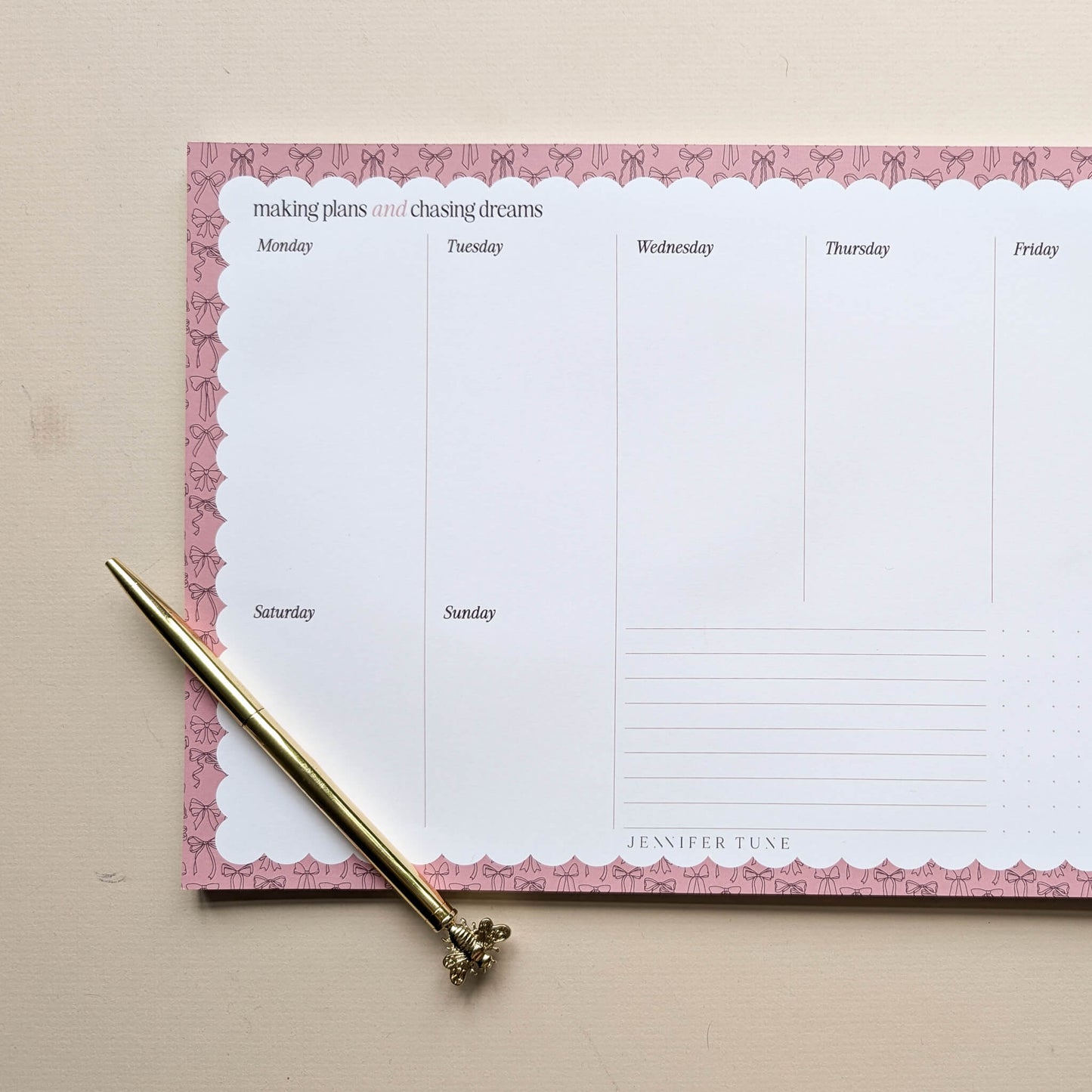 A4 Weekly Planner Pad
