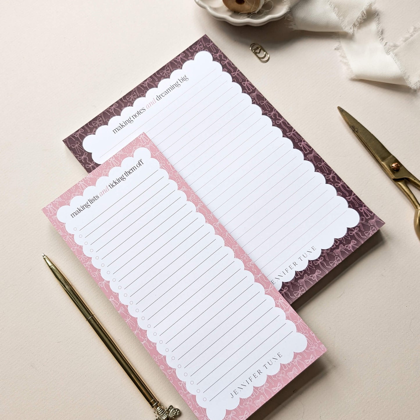 Bows Design Notepad Set