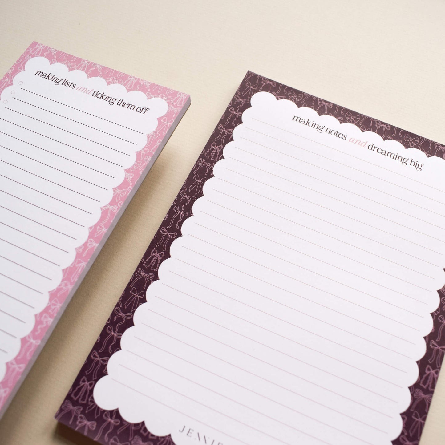 Bows Design Notepad Set