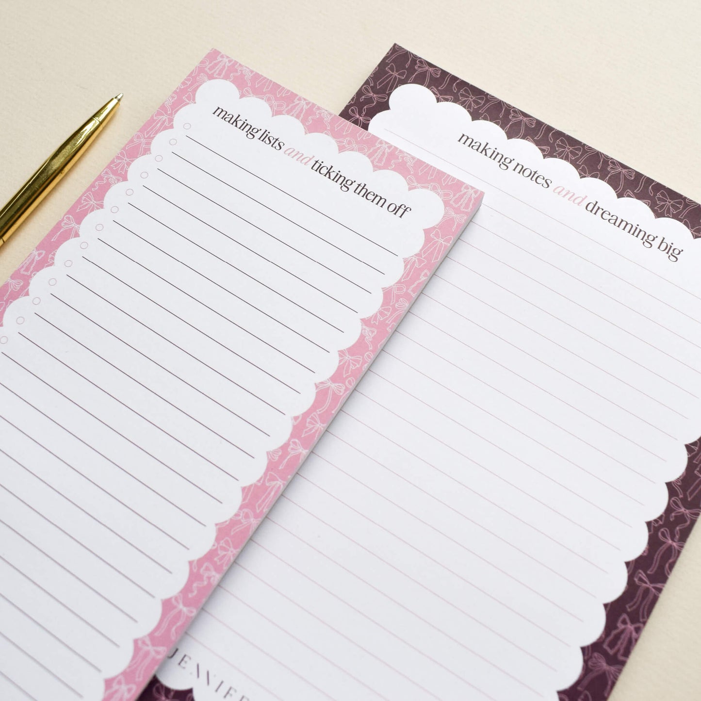 Bows Design Notepad Set