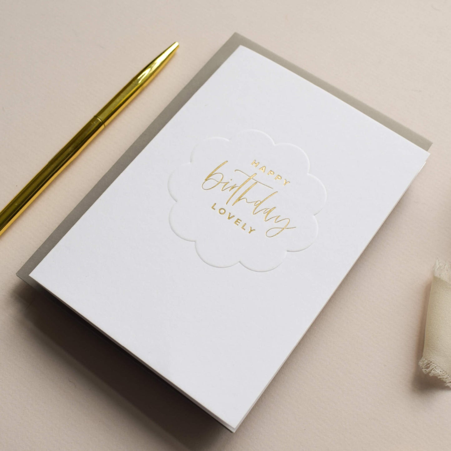 Happy Birthday Lovely Embossed Card