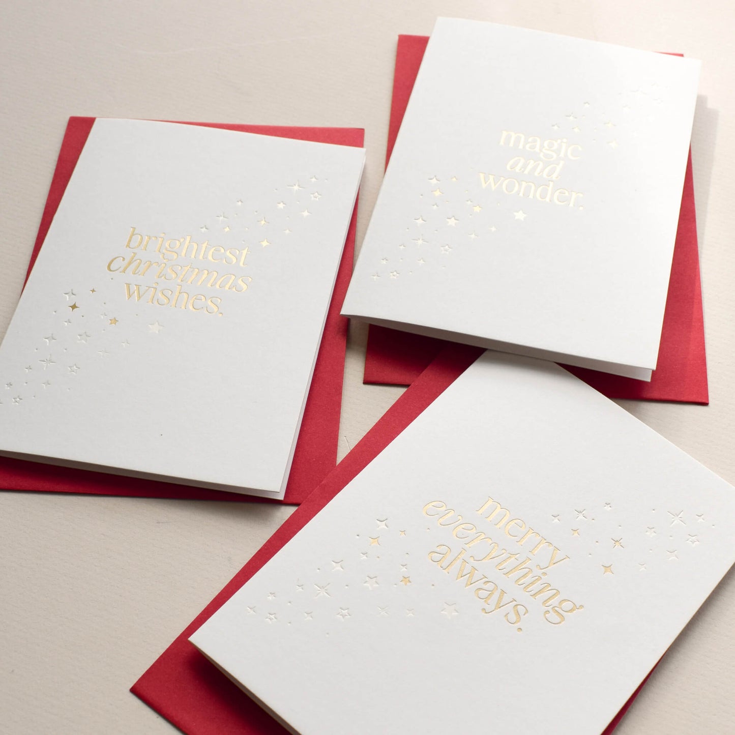 Luxury Gold Star Christmas Card Pack