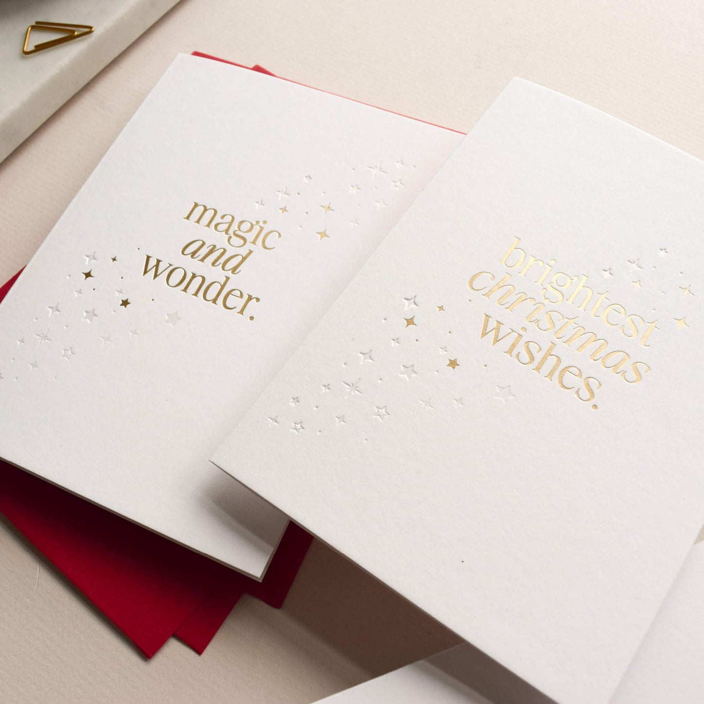 Luxury Gold Star Christmas Card Pack