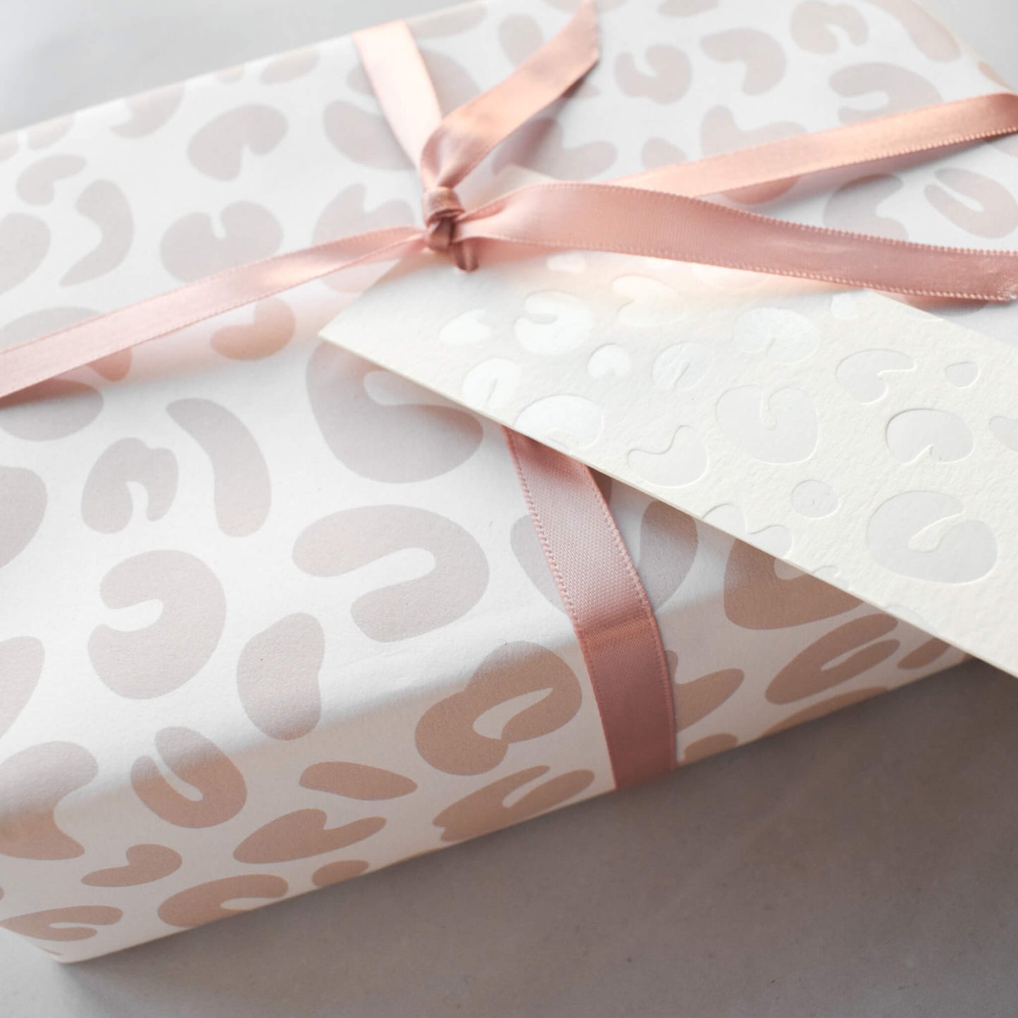 Blush Leopard Print Gift Wrap
