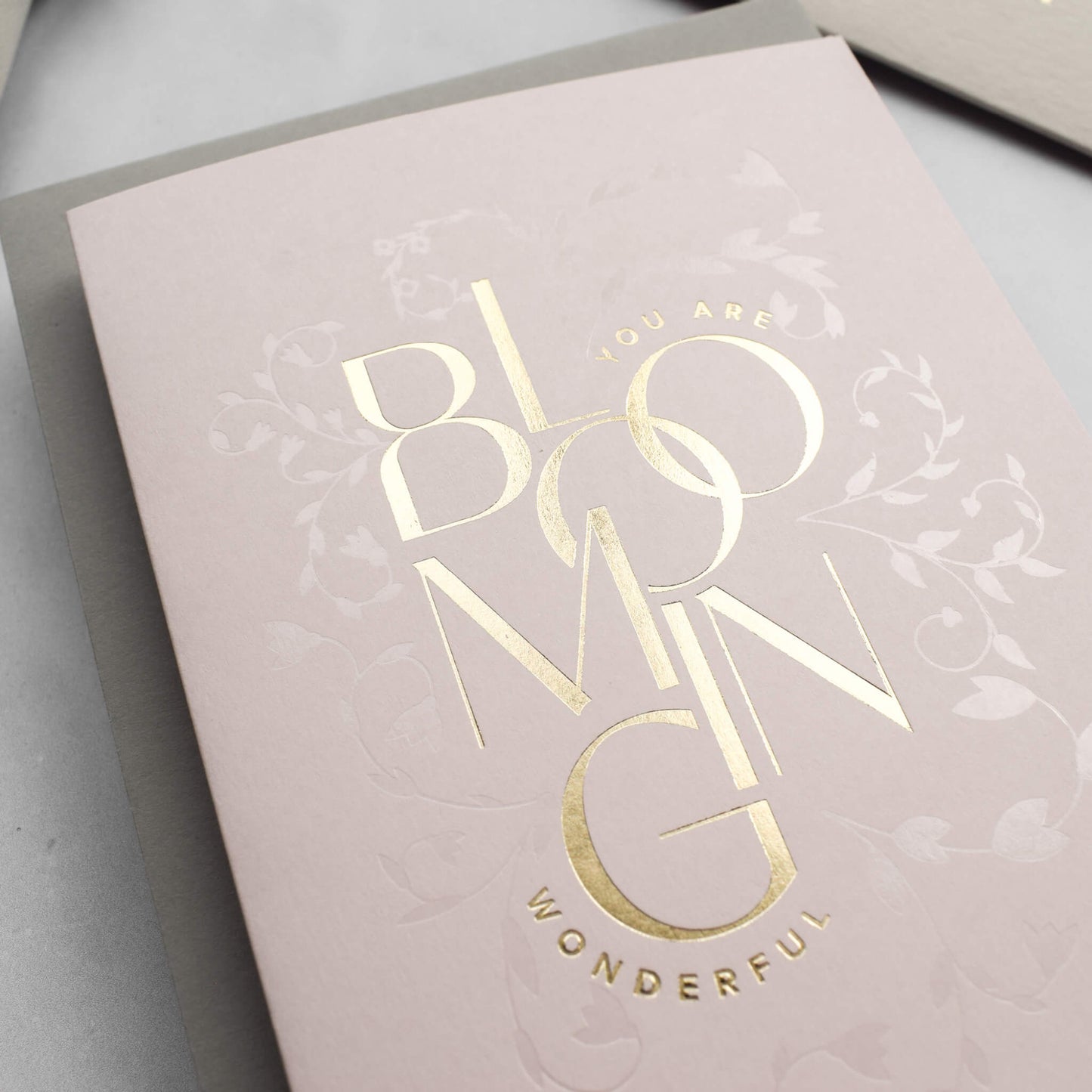You Are Blooming Wonderful Card, Blush Pink
