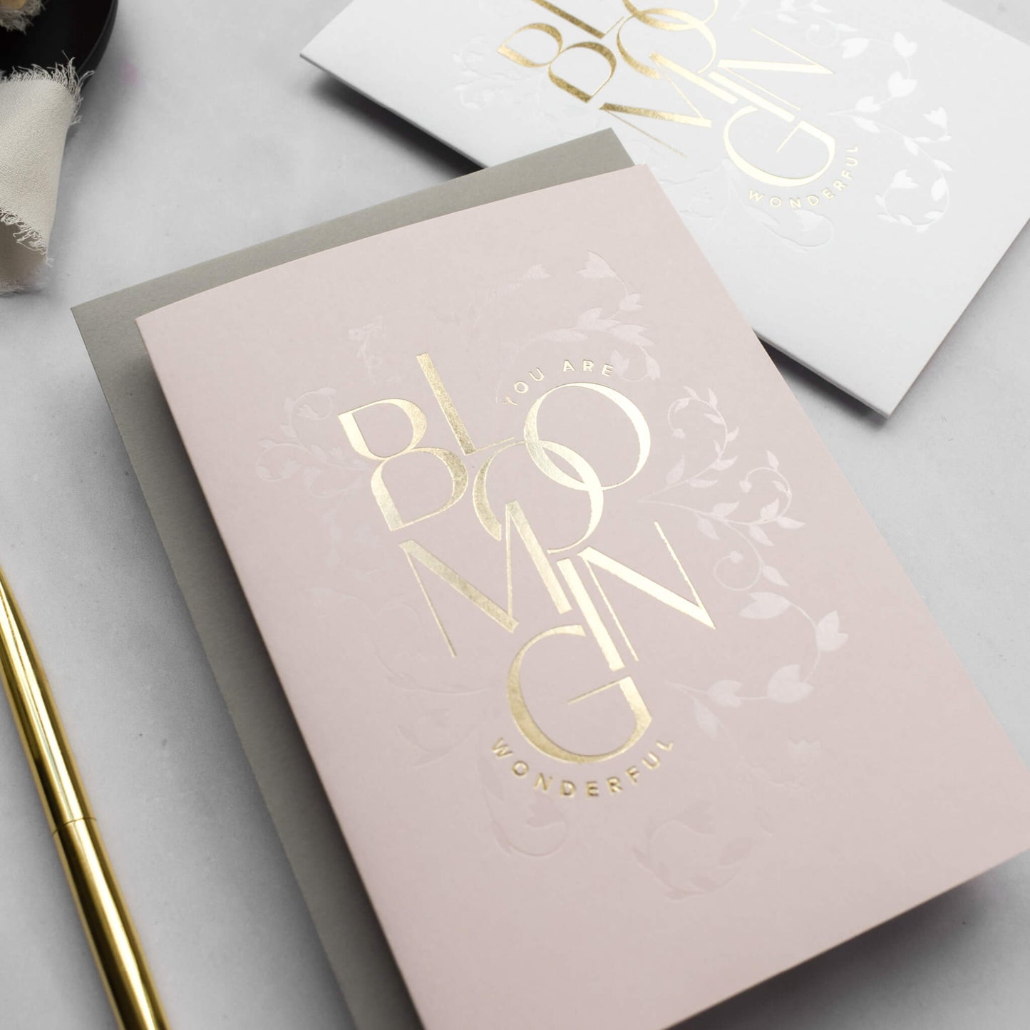 You Are Blooming Wonderful Card, Blush Pink