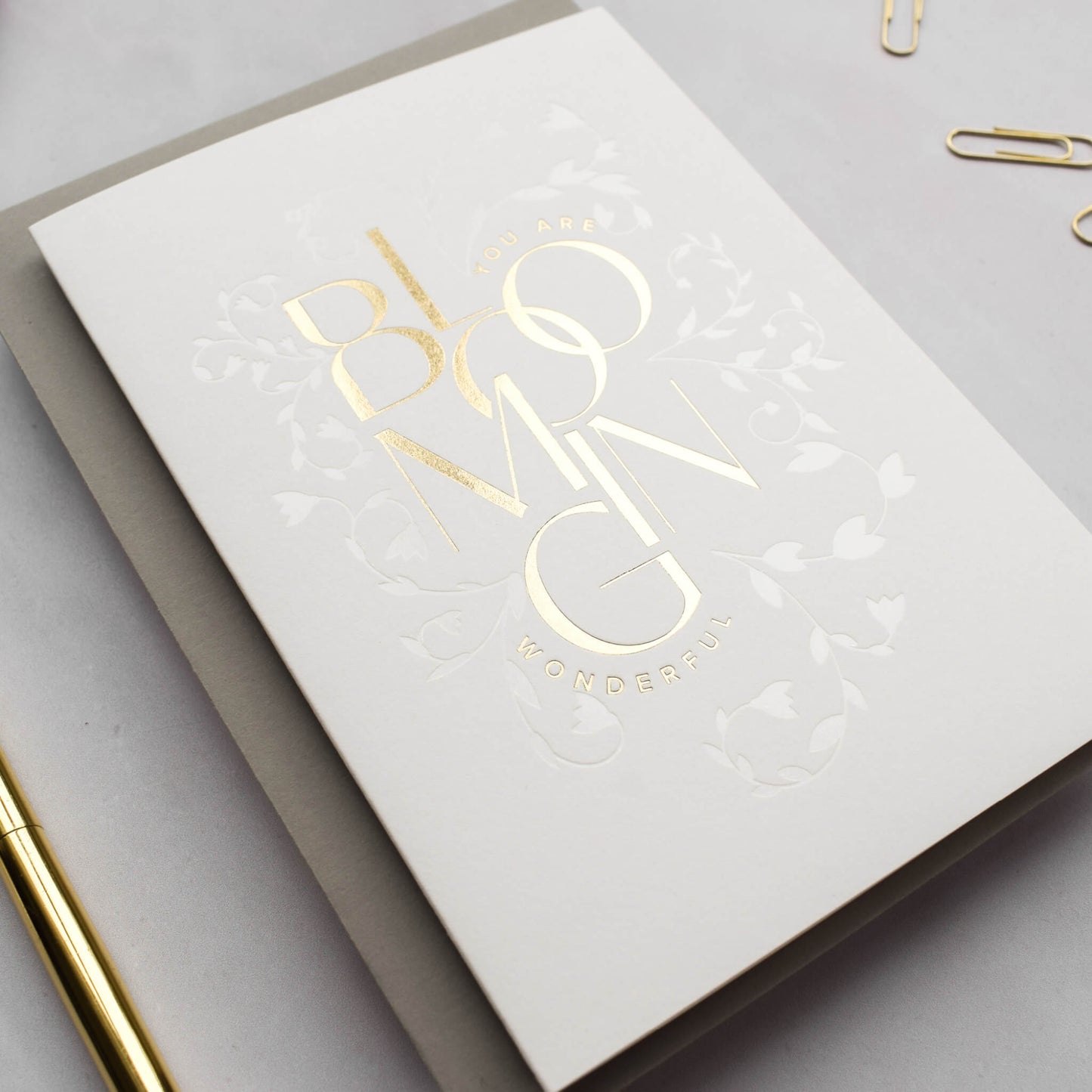 Five Luxury Foil Thank You Cards