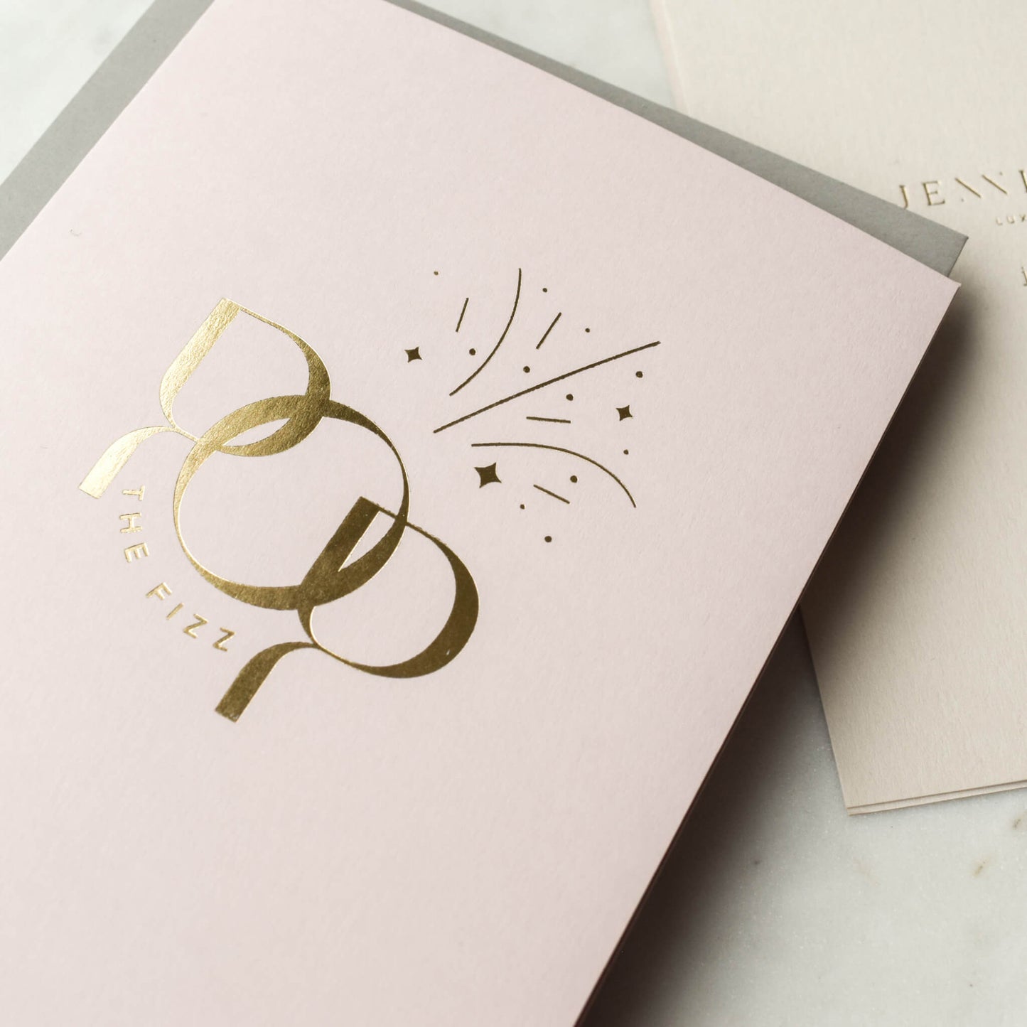 Pop The Fizz Card, Blush