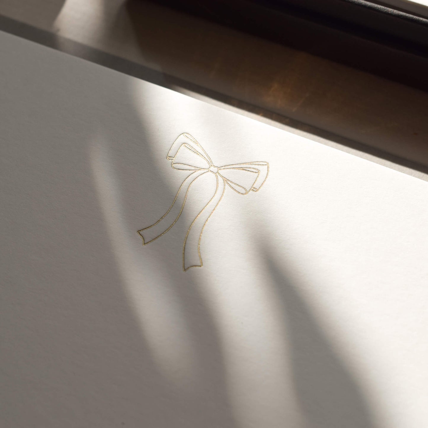 Gold Bow Luxury Notecards