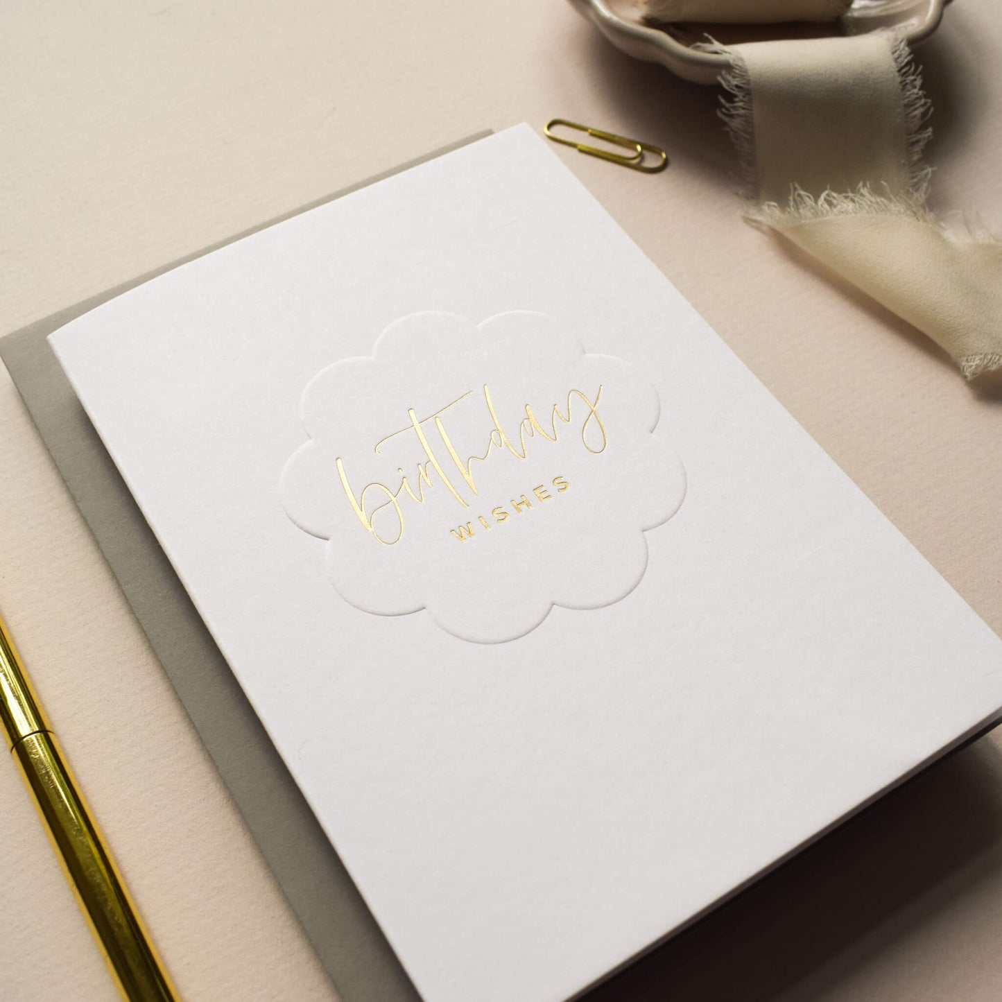 Birthday Wishes Embossed Card