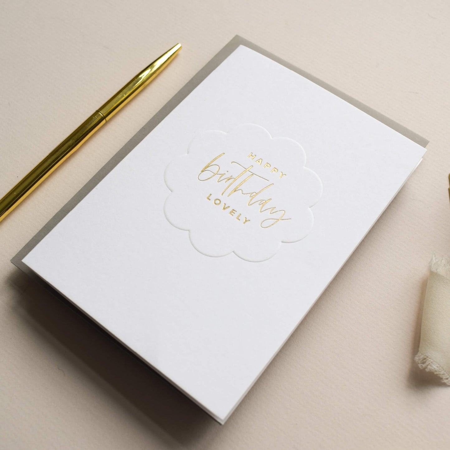 Happy Birthday Lovely Embossed Card
