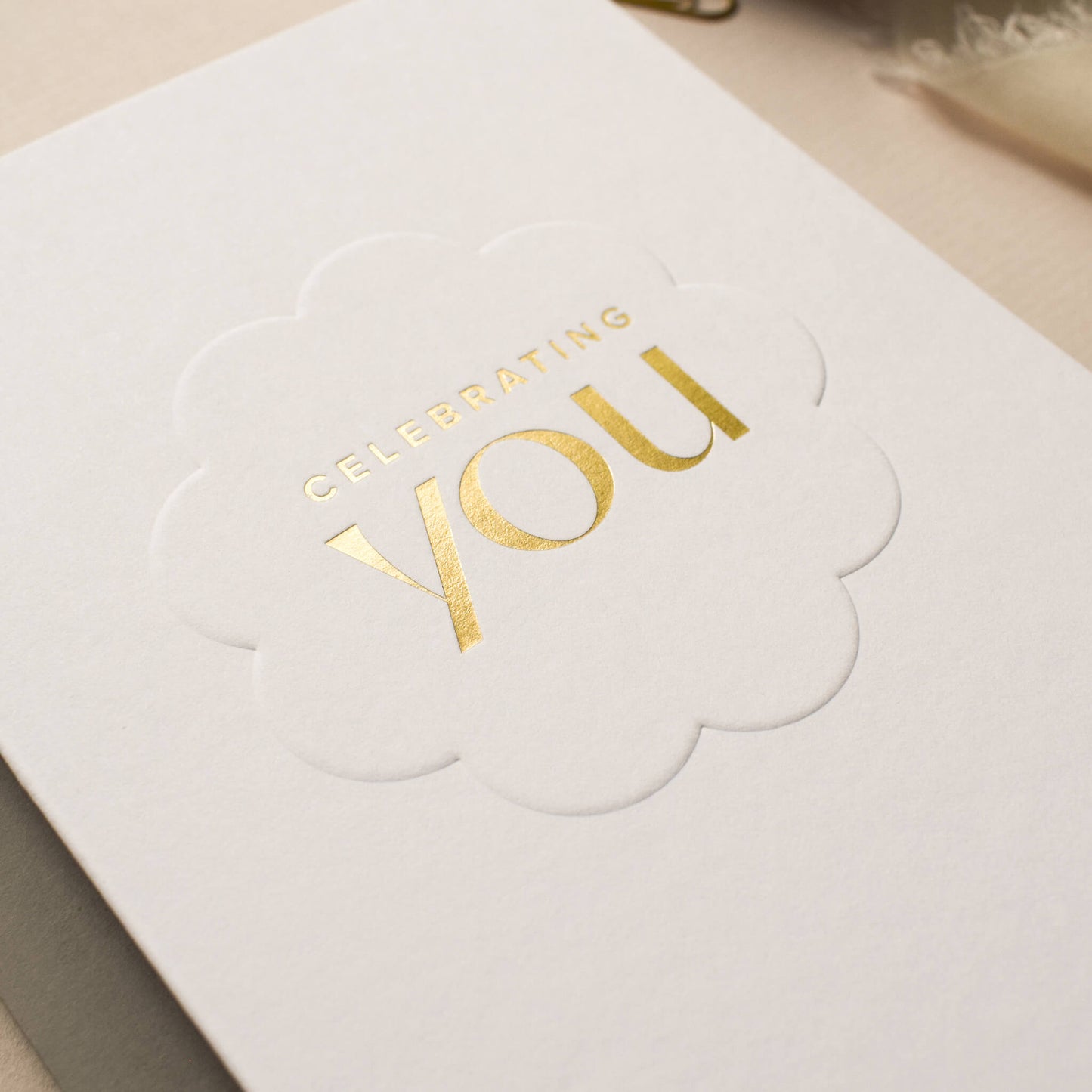 Celebrating You Embossed Card