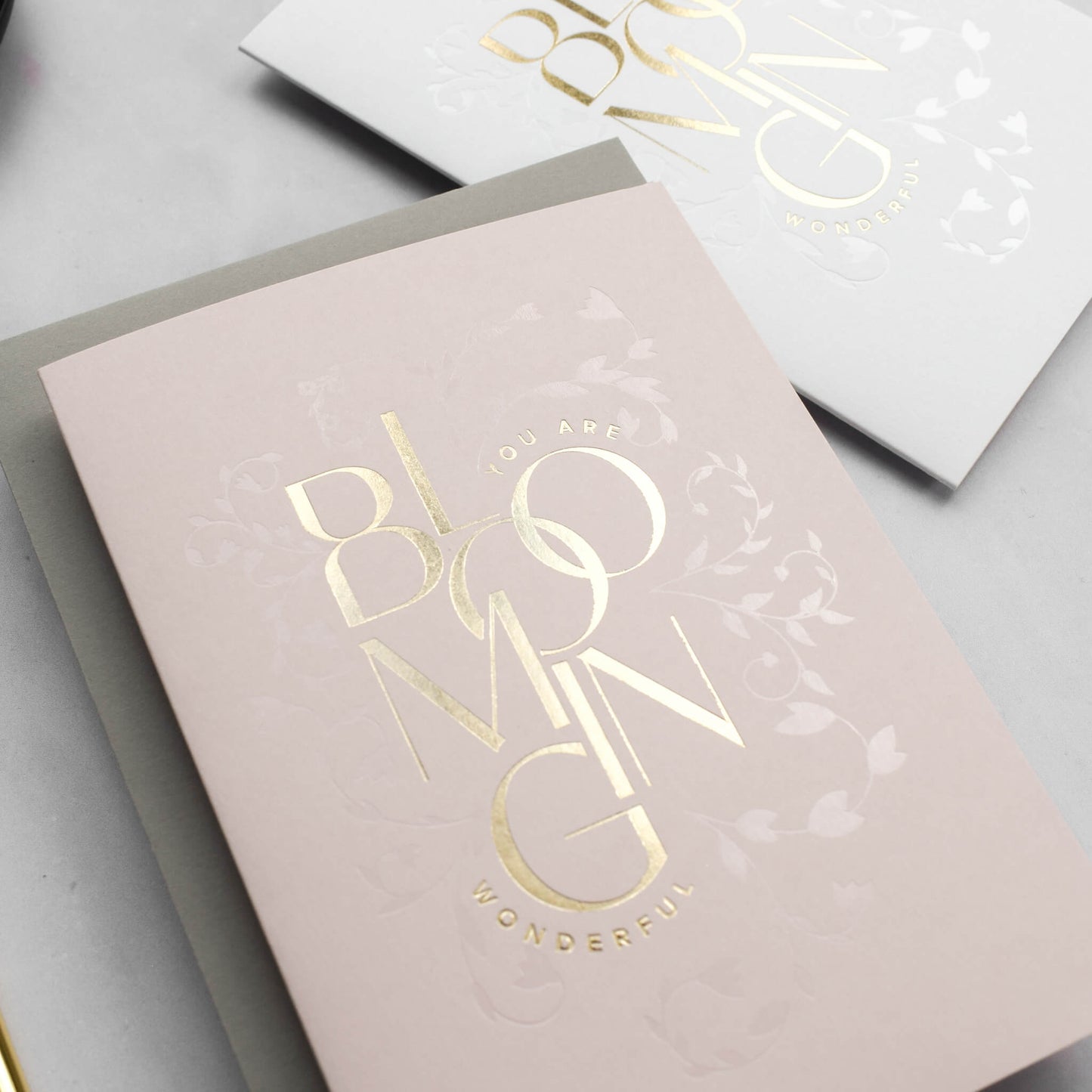 You Are Blooming Wonderful Card, Blush Pink