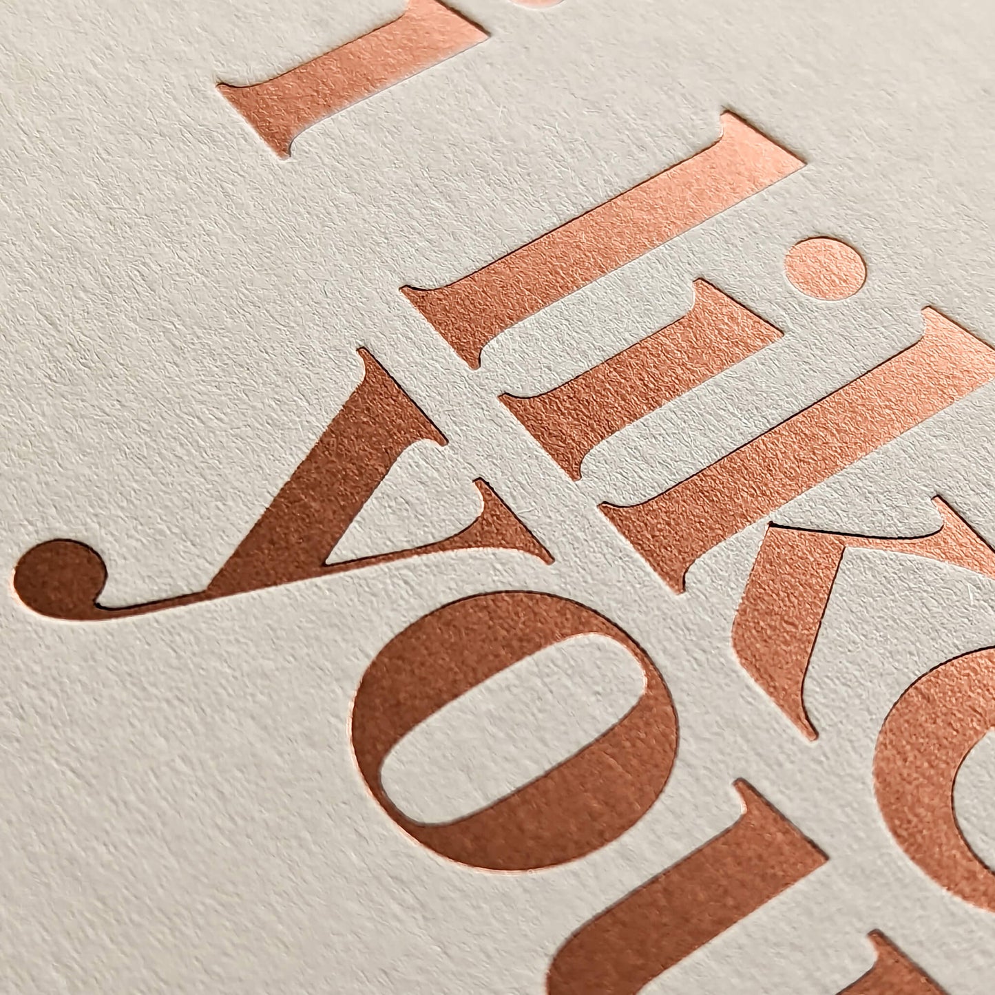 I Like You Card in Copper Foil
