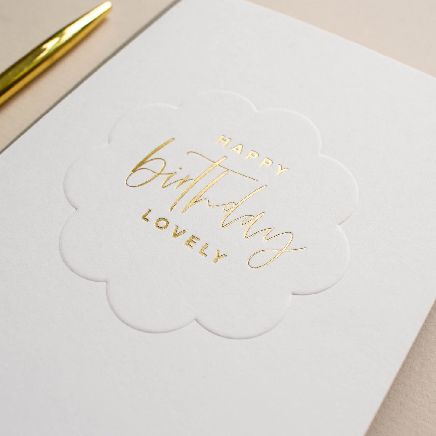 Happy Birthday Lovely Embossed Card