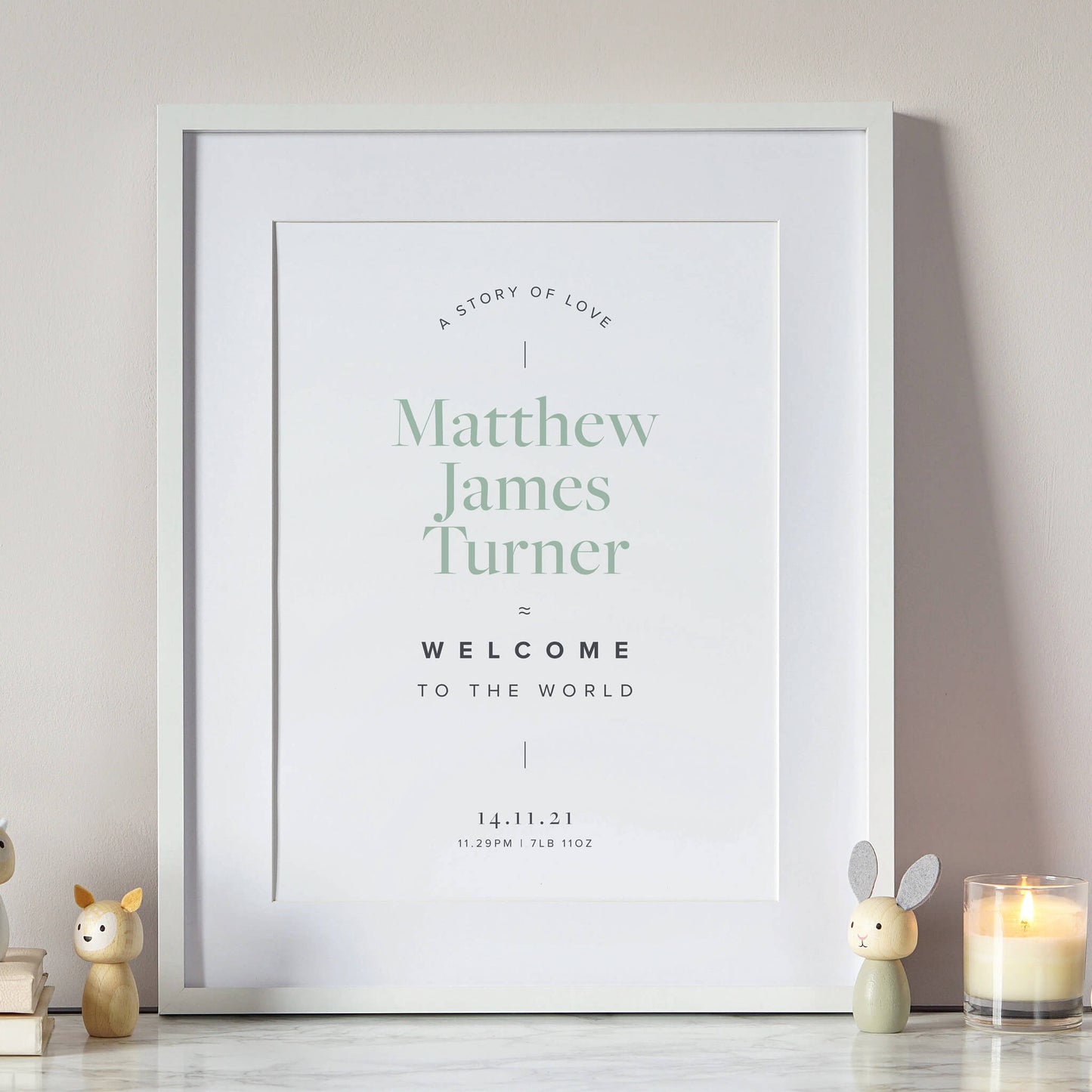 Personalised Welcome To The World Print
