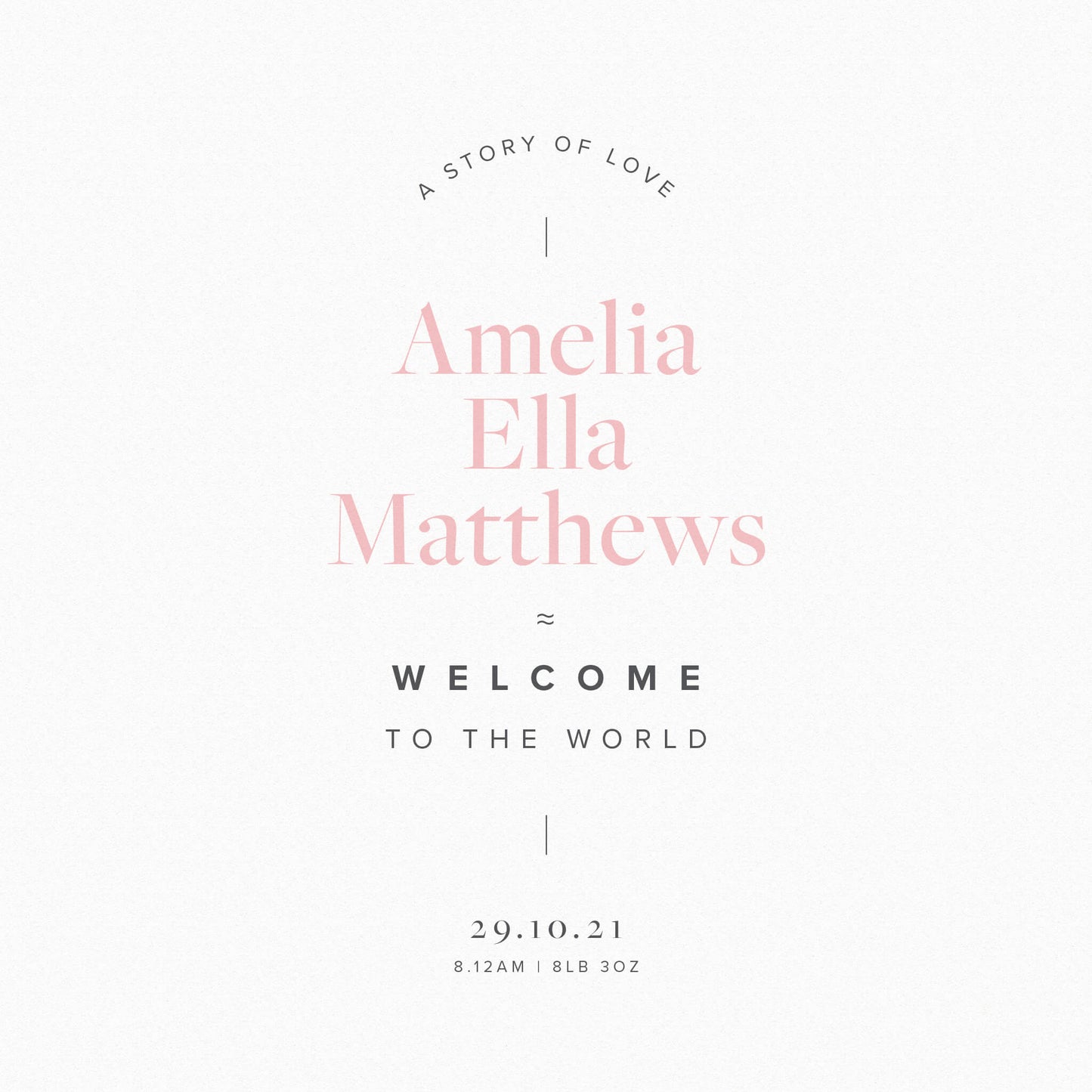 Personalised Welcome To The World Print