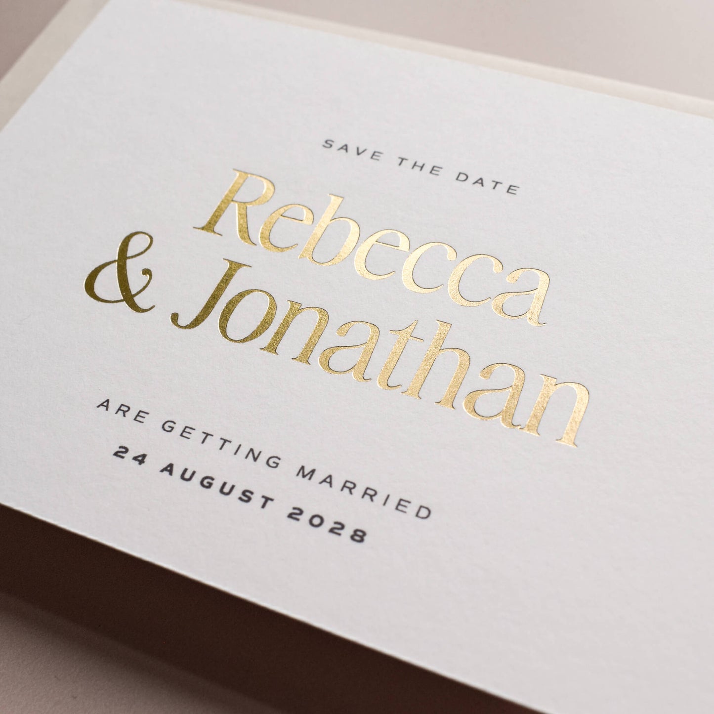 The Lumina Gold Foil Save The Date Sample