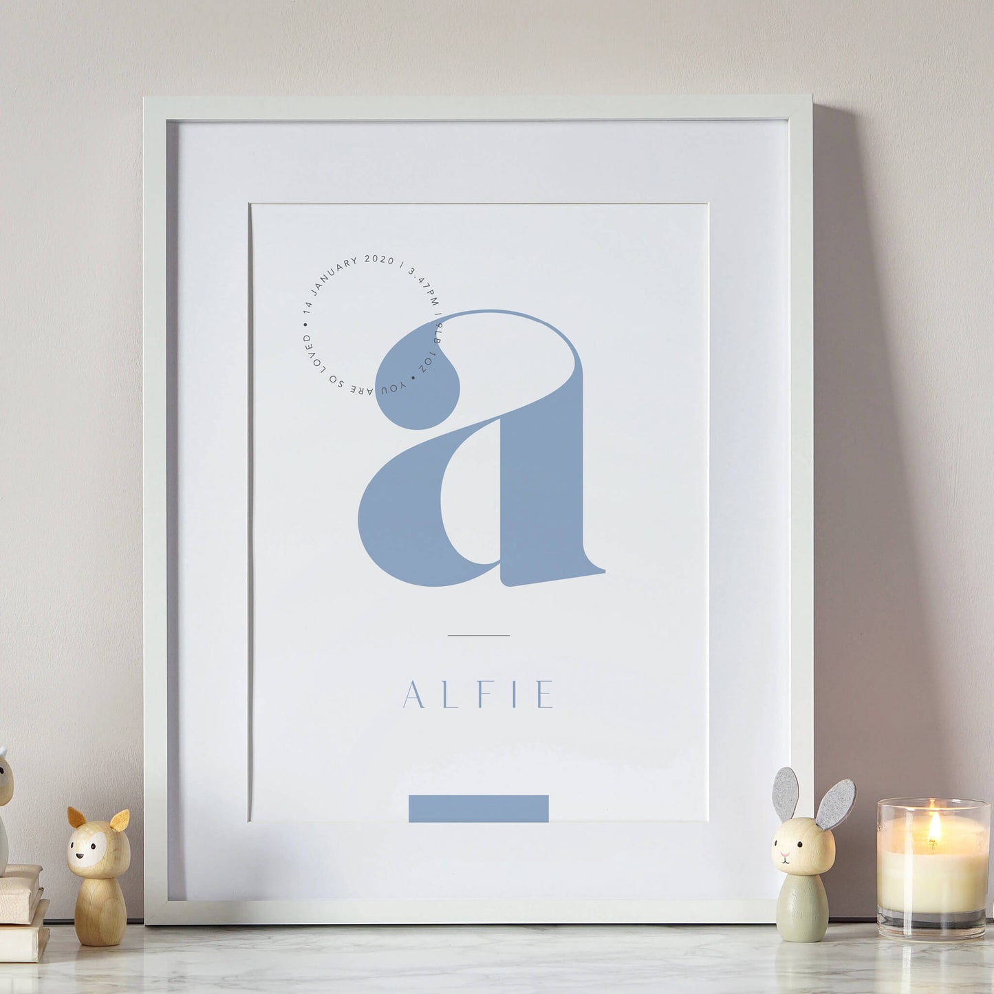 Initial and Name Nursery Print